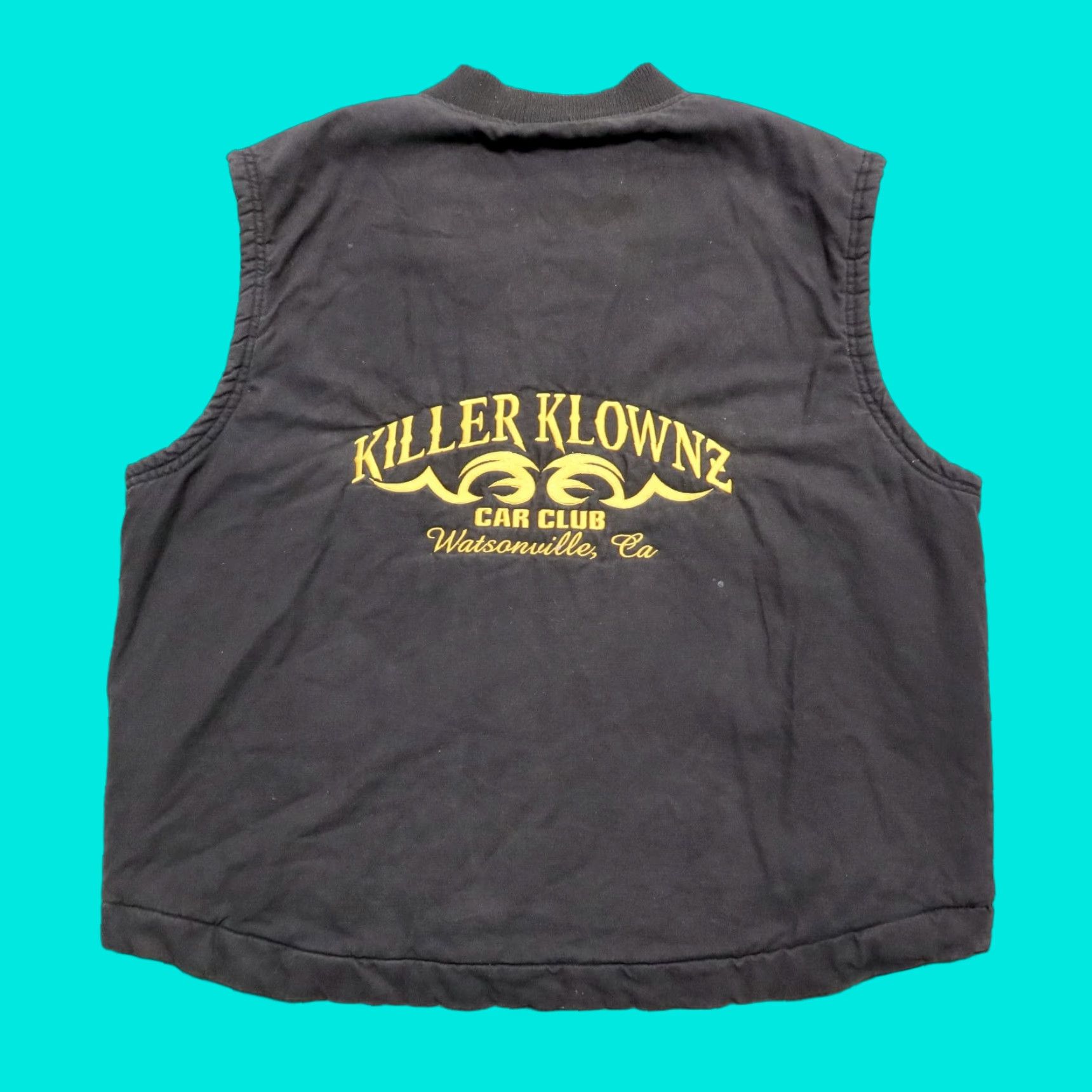 Dickies VINTAGE Killer Klownz Car Club Watsonville Ca Work Vest Dickies 2XL Black Mens Vest Size US XXL / EU 58 / 5 - 1 Thumbnail