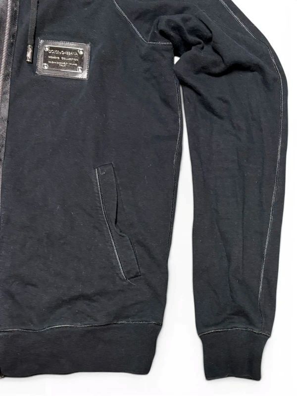 Dolce & Gabbana Vintage Dolce & Gabbana Hoodie: Black Full-Zip Hooded Jacket Size US S / EU 44-46 / 1 - 6 Thumbnail