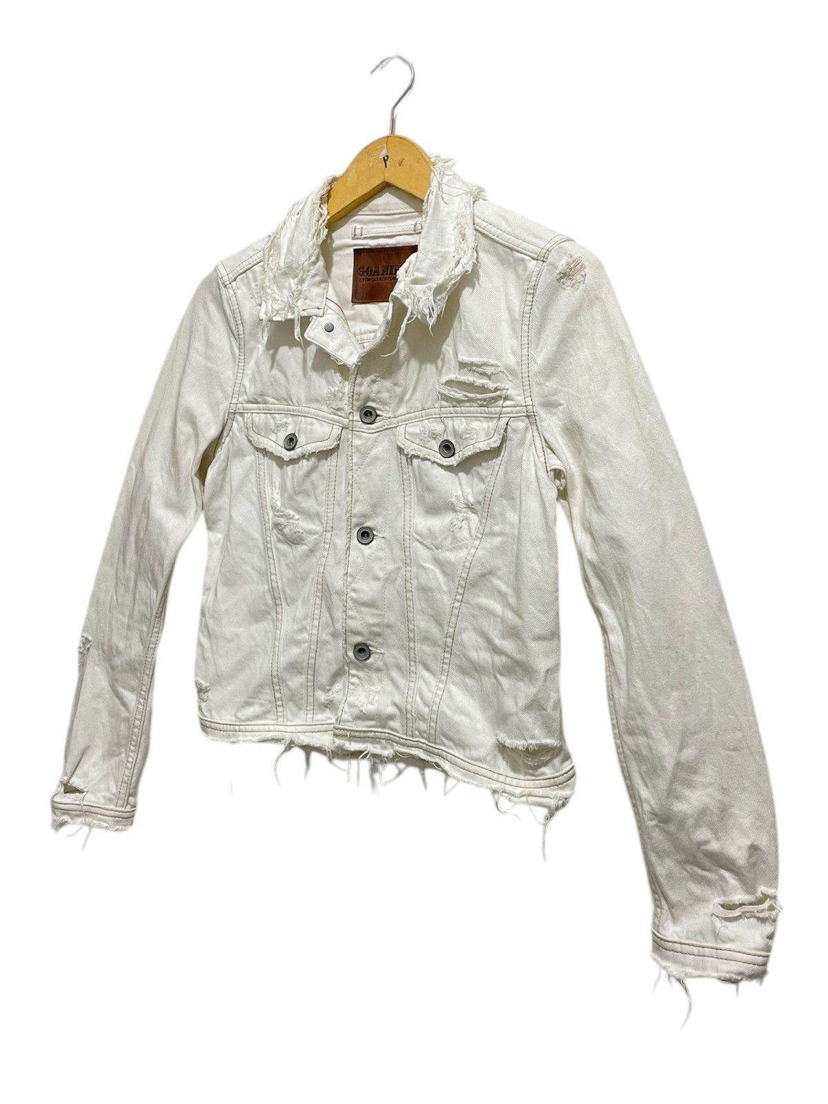 If Six Was Nine ⚡️NEEDGONE⚡️Vintage GOA Nimes Japan Distressed Denim Jacket Size US S / EU 44-46 / 1 - 2 Thumbnail