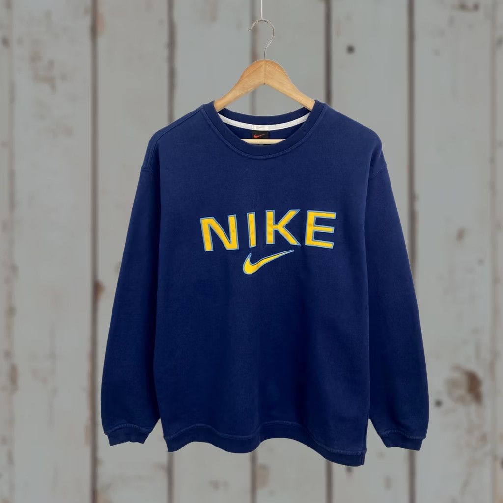 Nike VINTAGE Nike Sweatshirt 90s Blue M Men's Pullover Athletic Y2K Rare Retro Size M US Size US M / EU 48-50 / 2 - 1 Thumbnail