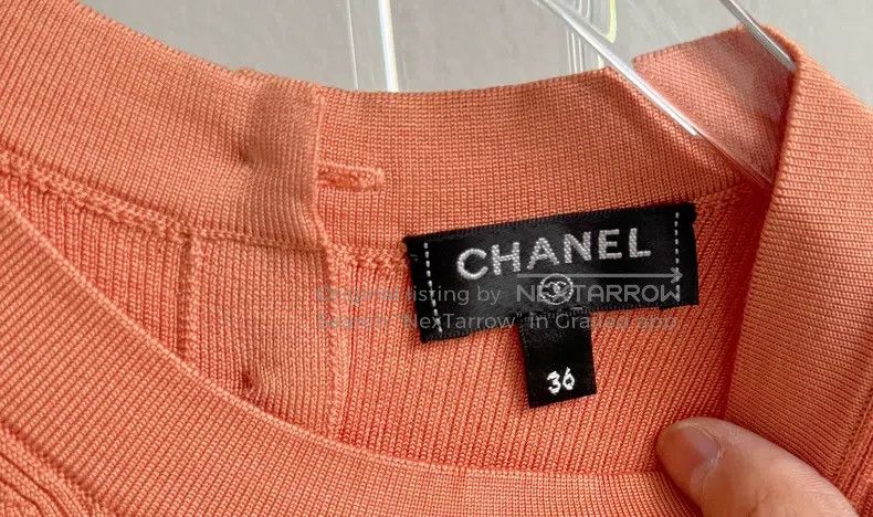 Chanel Chanel 20A orange simple classic sleeveless knitwear Size XS / US 0-2 / IT 36-38 - 4 Thumbnail