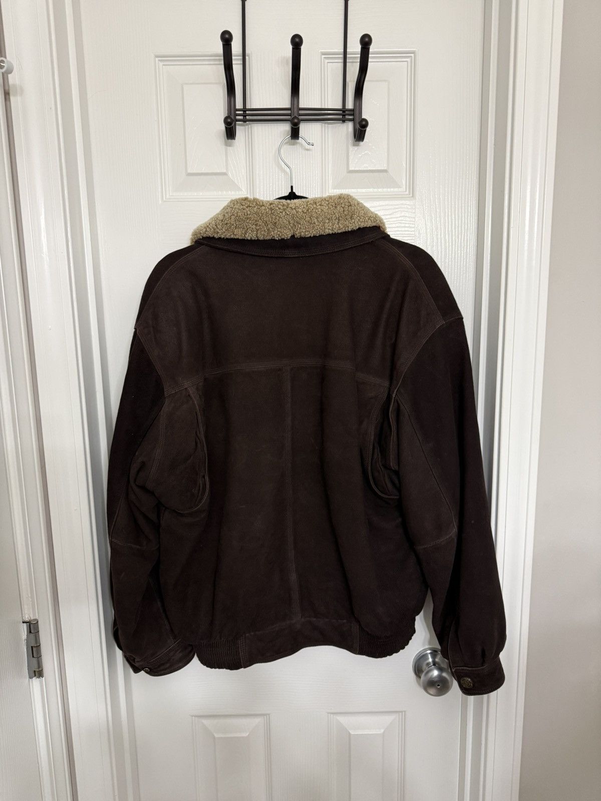Vintage 1/1 Playboy Bomber Jacket Brown Leather and Fur Size US M / EU 48-50 / 2 - 2 Thumbnail