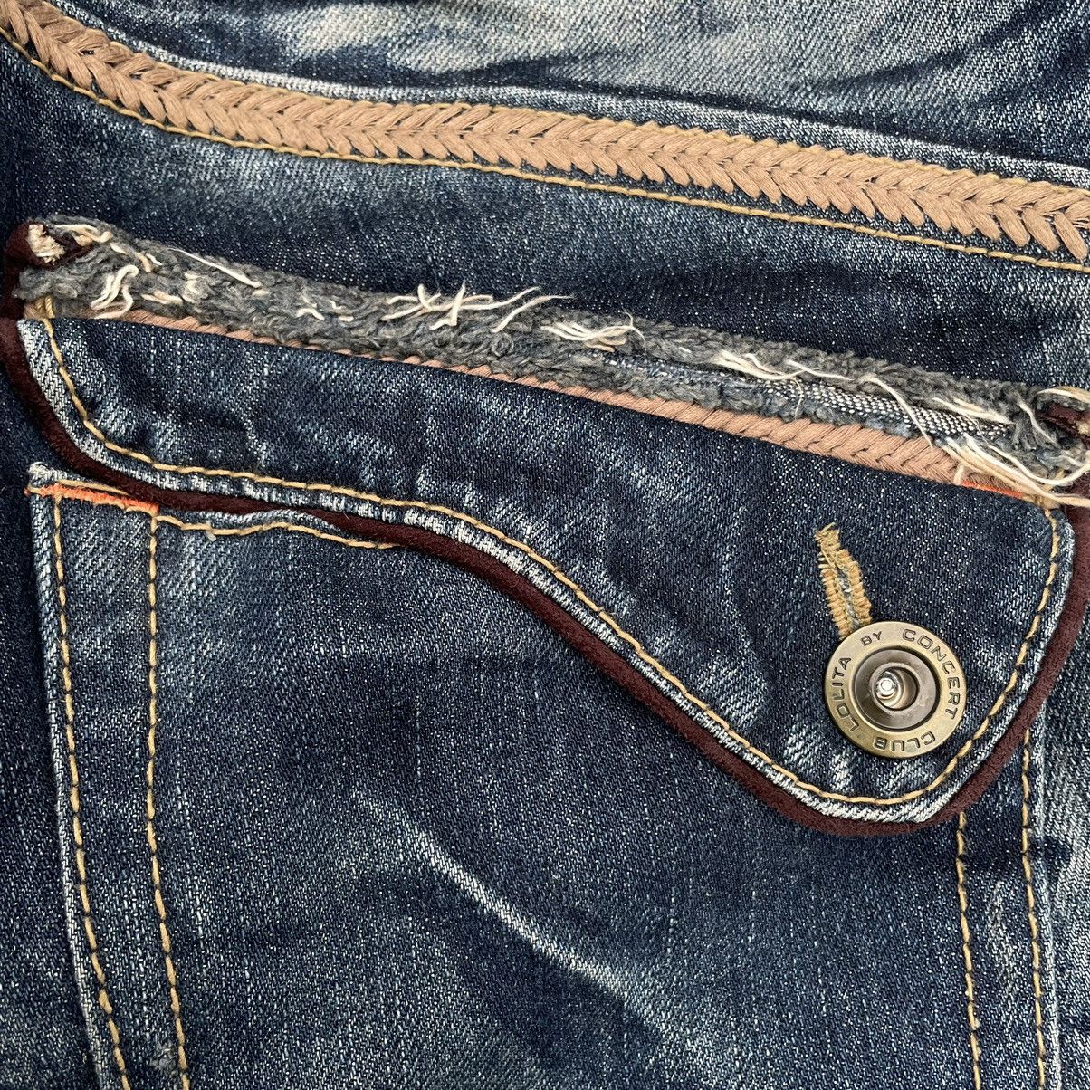 If Six Was Nine 🇯🇵 VINTAGE LOLITA BY CONCERT CLUB WASHED DENIM PANTS Size 29" - 19 Thumbnail