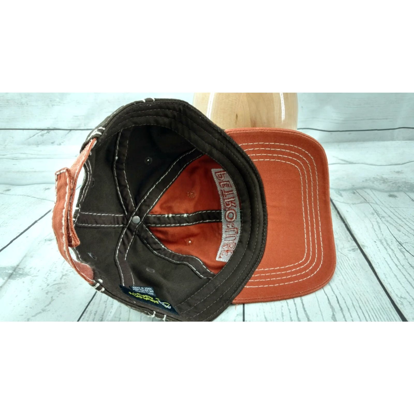 Vintage PETRO LUBE Mobile Delvac Orange Brown Baseball Hat Cap Adjustable Adult Size Size ONE SIZE - 7 Thumbnail