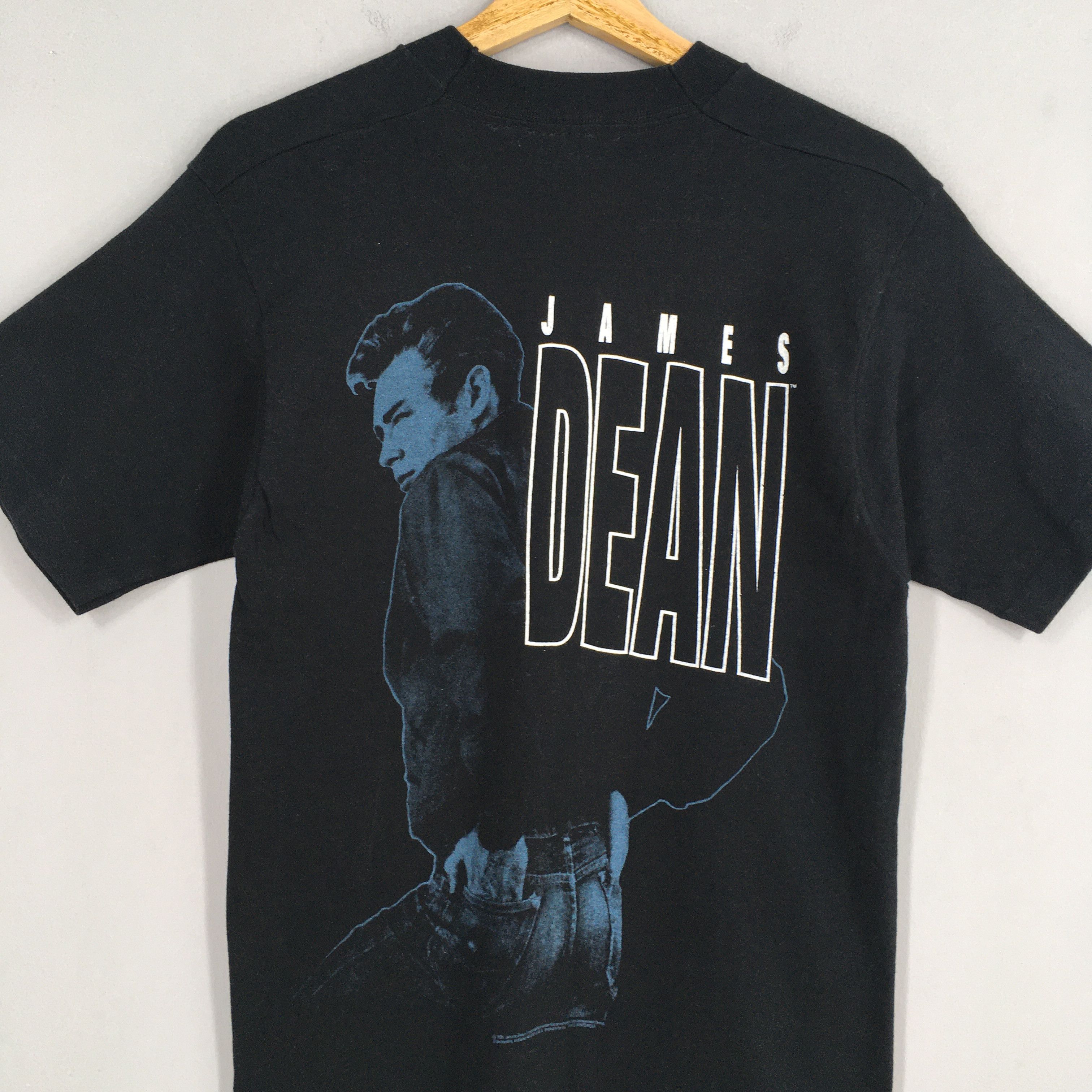 Fruit Of The Loom × Vintage Vintage 90s James Dean Movie Promo Black T shirt Medium Size US M / EU 48-50 / 2 - 2 Thumbnail