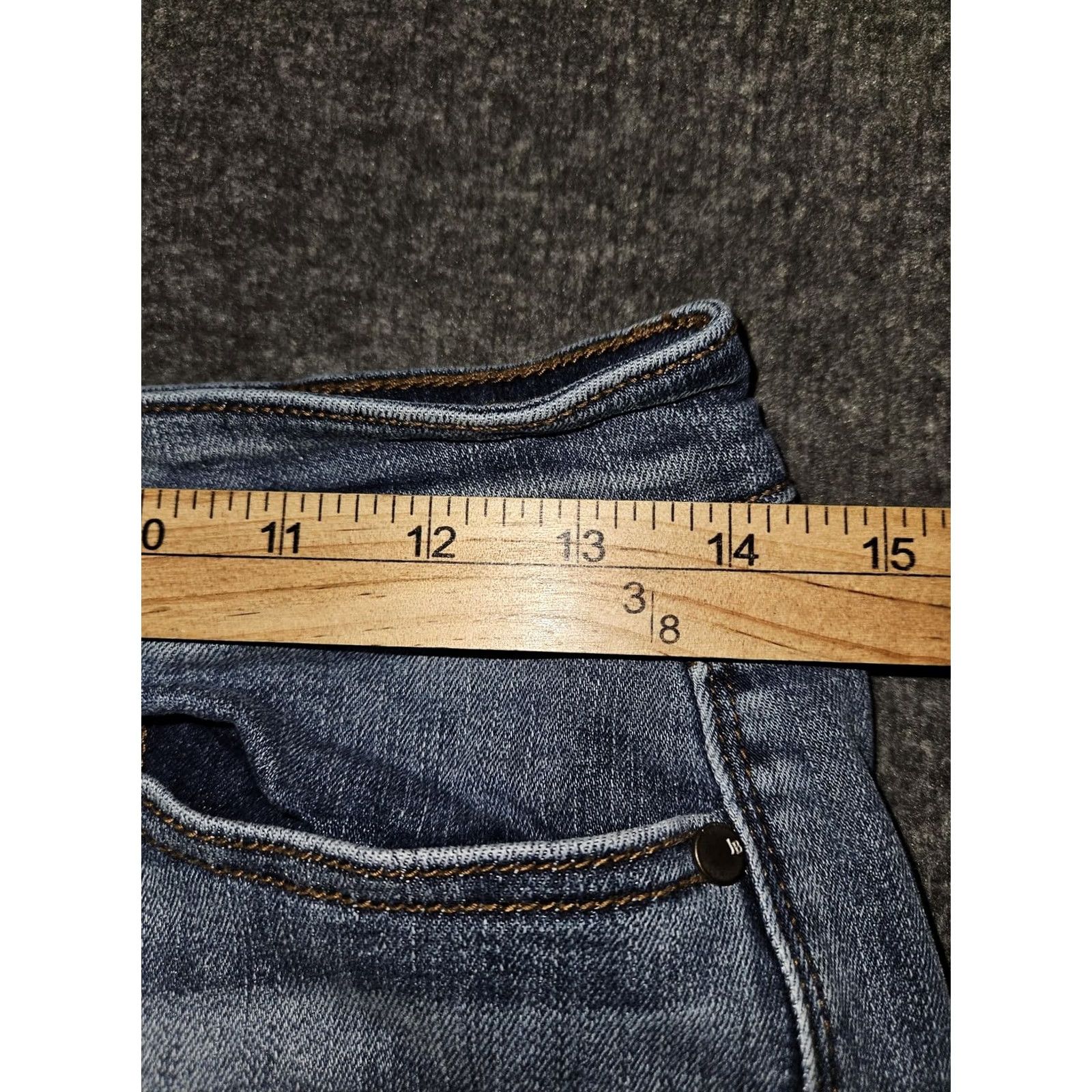 Denime Judy Blue Jeans Womens 7 28 Blue Straight Fit Distressed Stretch Denim JB92595MD Jeans 5-Pocket Logo Pocket Womens Blue Straight Fit Jeans Size 28" / US 6 / IT 42 - 4 Thumbnail