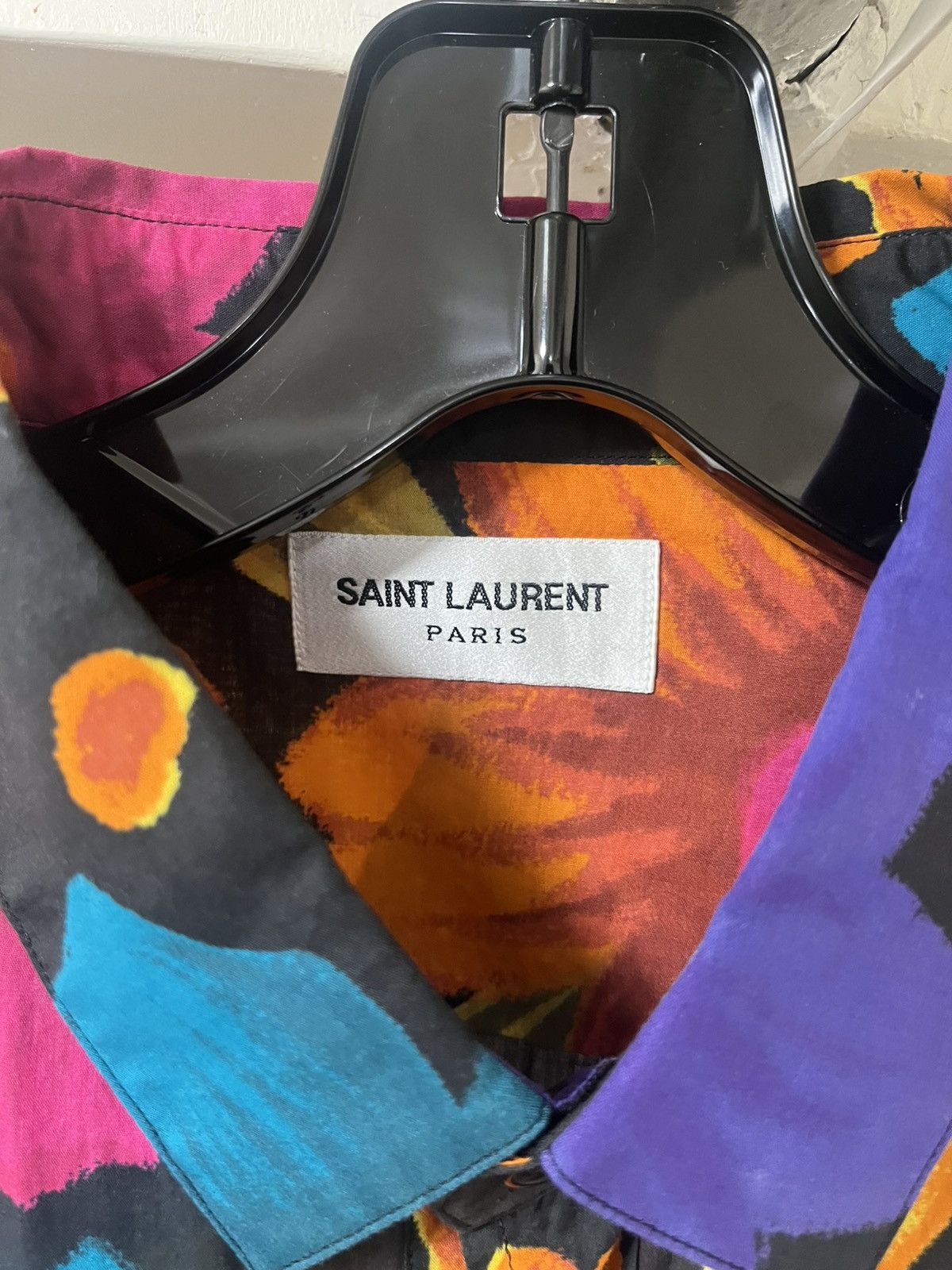 Saint Laurent Paris Saint Laurent Floral Shirt Sz 39/15.5 Size US M / EU 48-50 / 2 - 2 Thumbnail