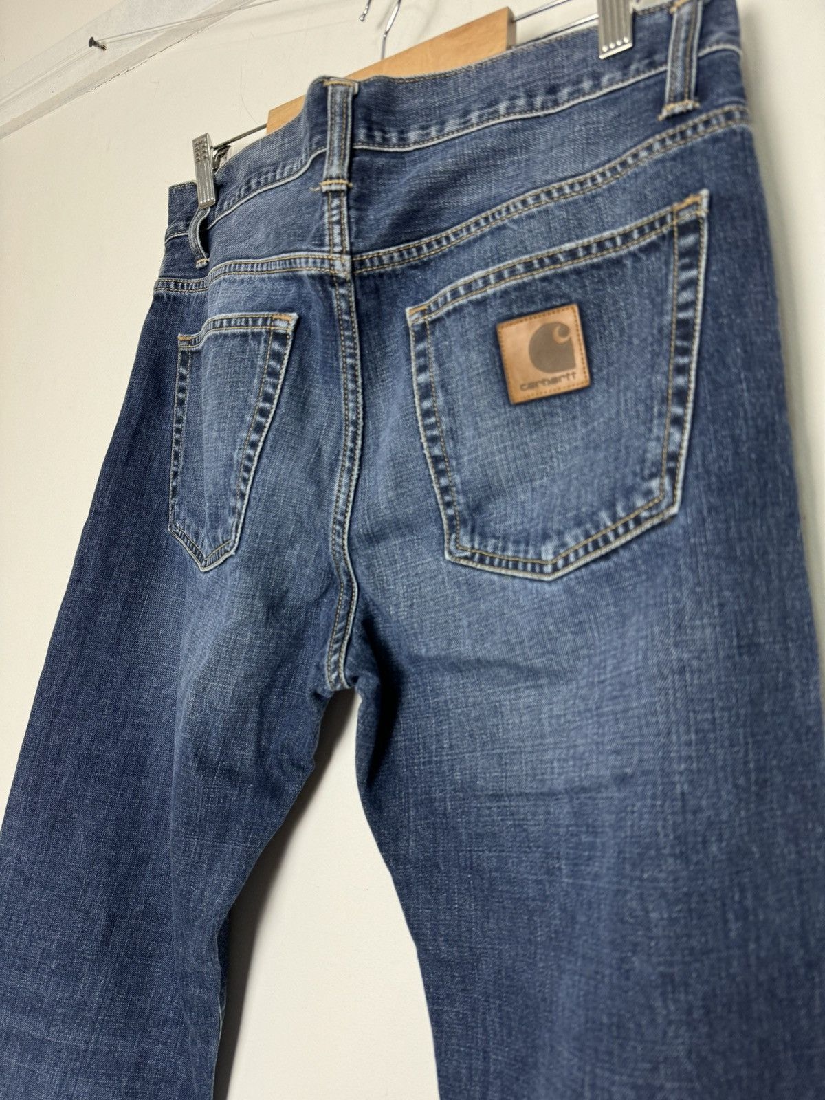 Carhartt Carhartt denim jeans selvedge davies pants streetwear work Size US 31 - 1 Thumbnail