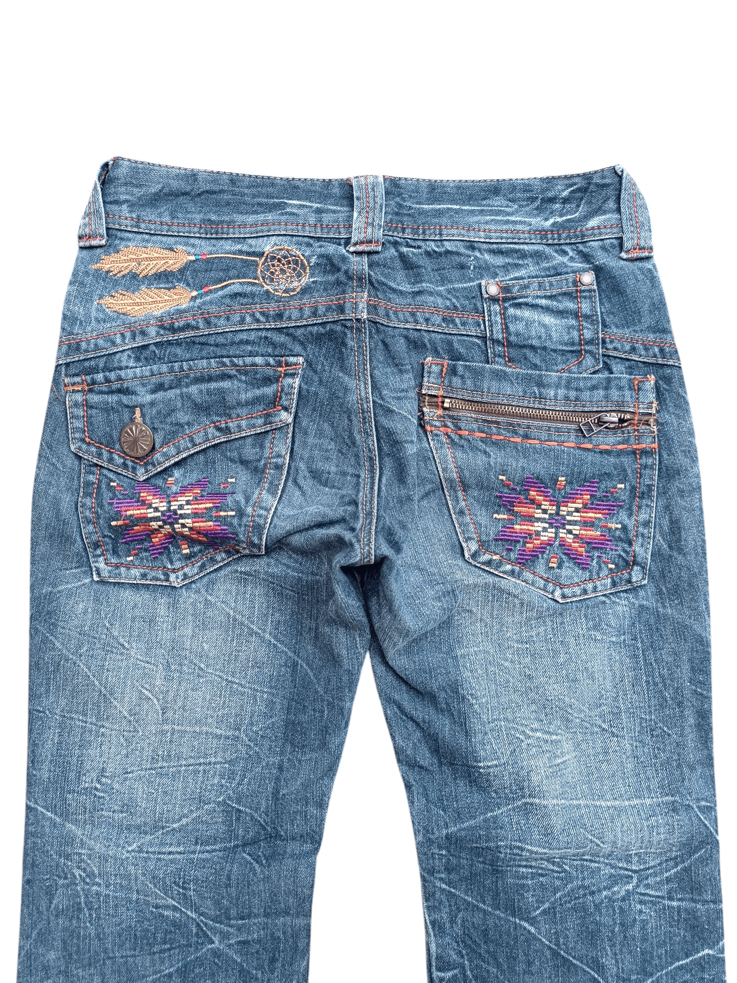 Japanese Brand Rare Vintage Japanese Brand Flared Embroidery Jeans E247 Size US 28 / EU 44 - 11 Thumbnail