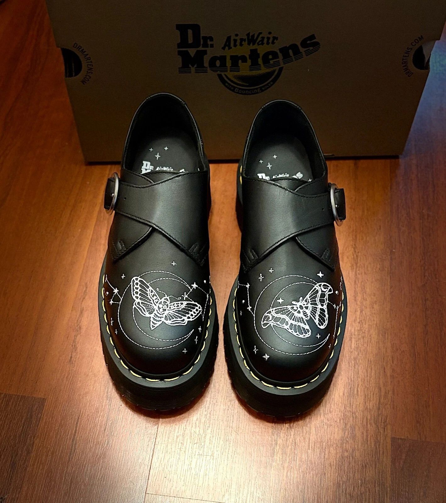 Dr. Martens Dr. Martens Celestial Moth Platform Monkstraps/ Derby Size US 7 / EU 40 - 1 Thumbnail