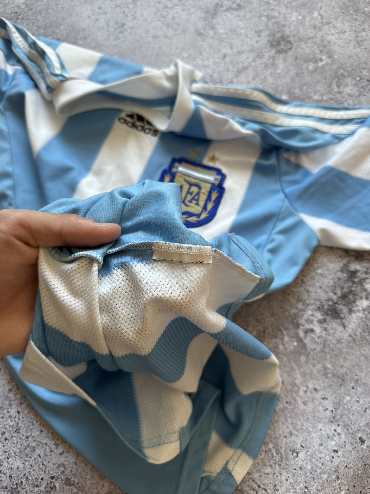 Adidas 🔥ADIDAS ARGENTINA 2010 2011 HOME FOOTBALL SOCCER JERSEY TEE Size US S / EU 44-46 / 1 - 13 Thumbnail