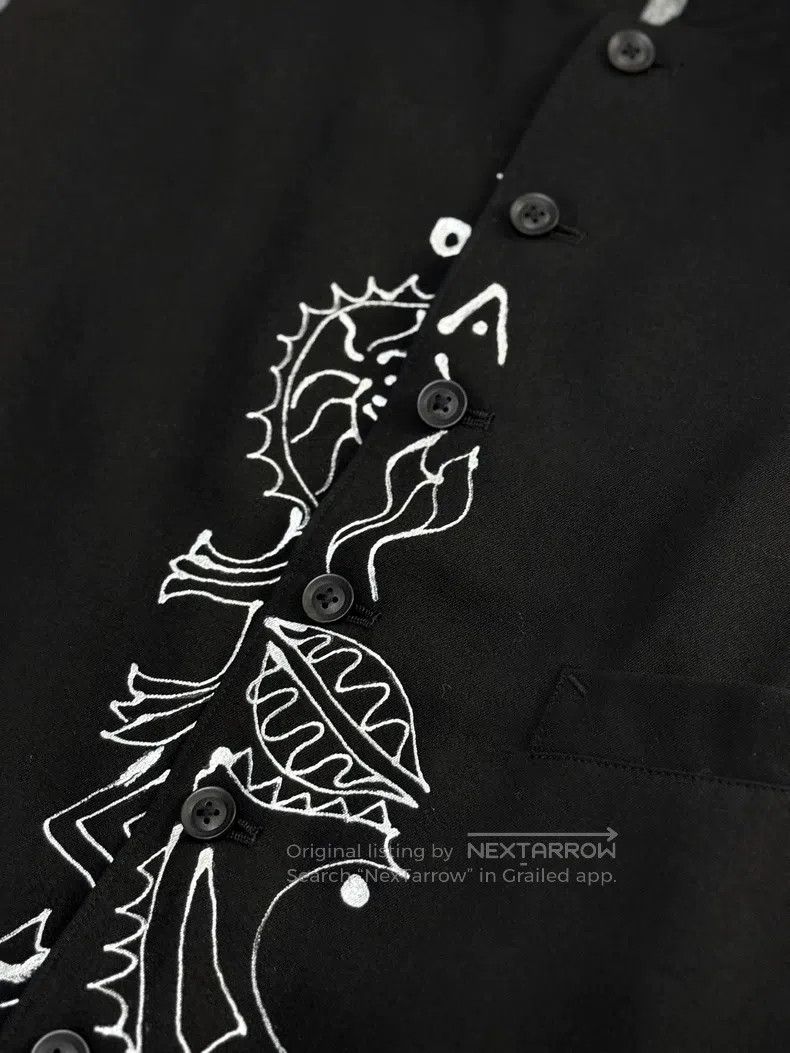 Yohji Yamamoto Yohji Yamamoto 21ss Main Line Show Graffiti Hooded Vest Size US L / EU 52-54 / 3 - 5 Thumbnail