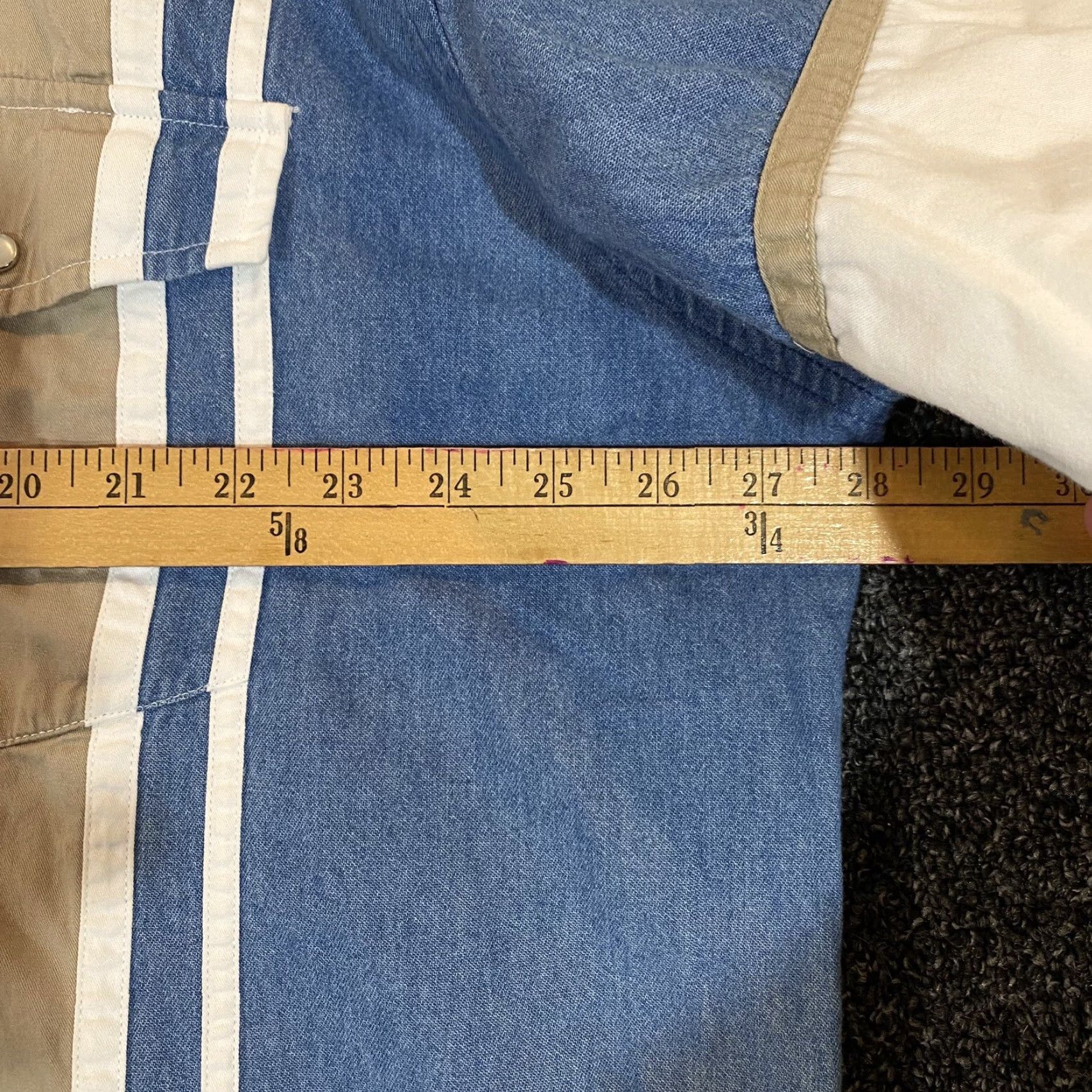 Vintage VINTAGE Cumberland Outfitters Men's Shirt 2XL Western Button-Up Cotton Blue White Outdoor Casual Size US XXL / EU 58 / 5 - 6 Thumbnail