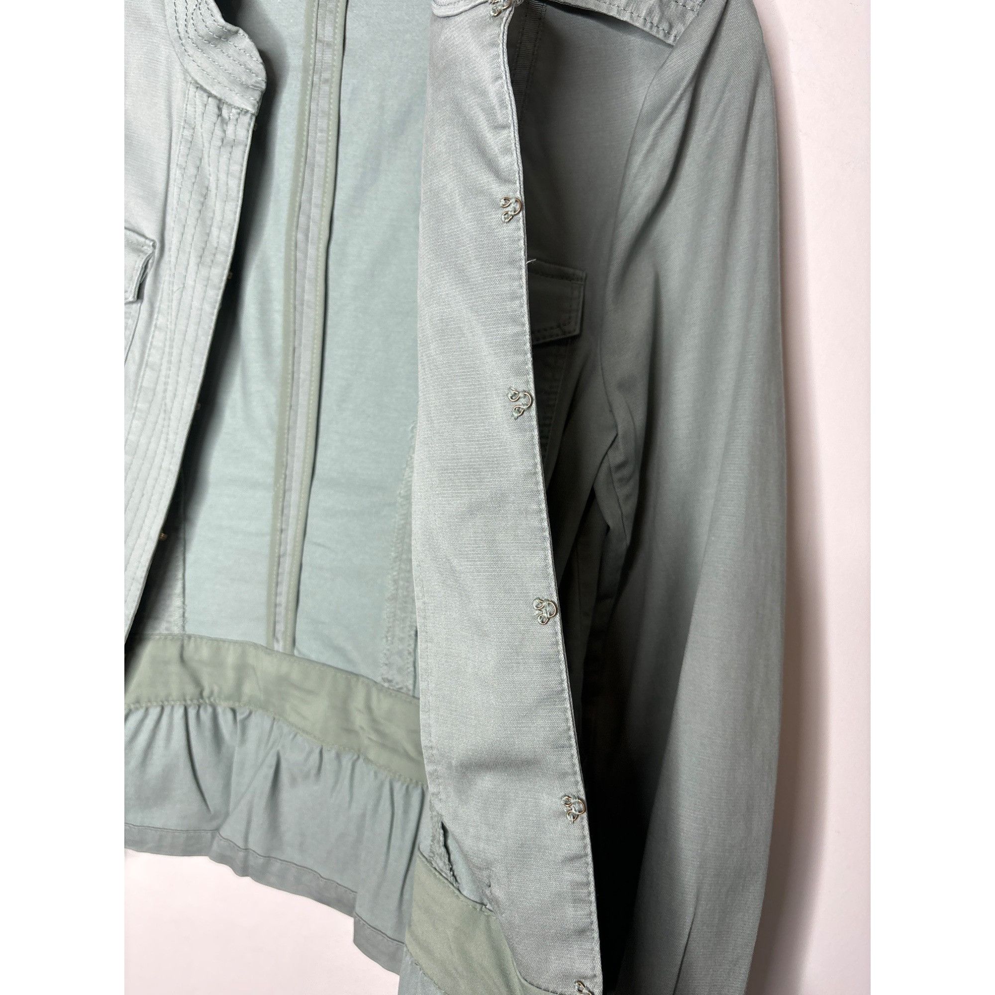 White House Black Market WHITE HOUSE BLACK MARKET WOMEN'S LIGHT TEAL CASUAL RUFFLE JA Size M / US 6-8 / IT 42-44 - 5 Thumbnail