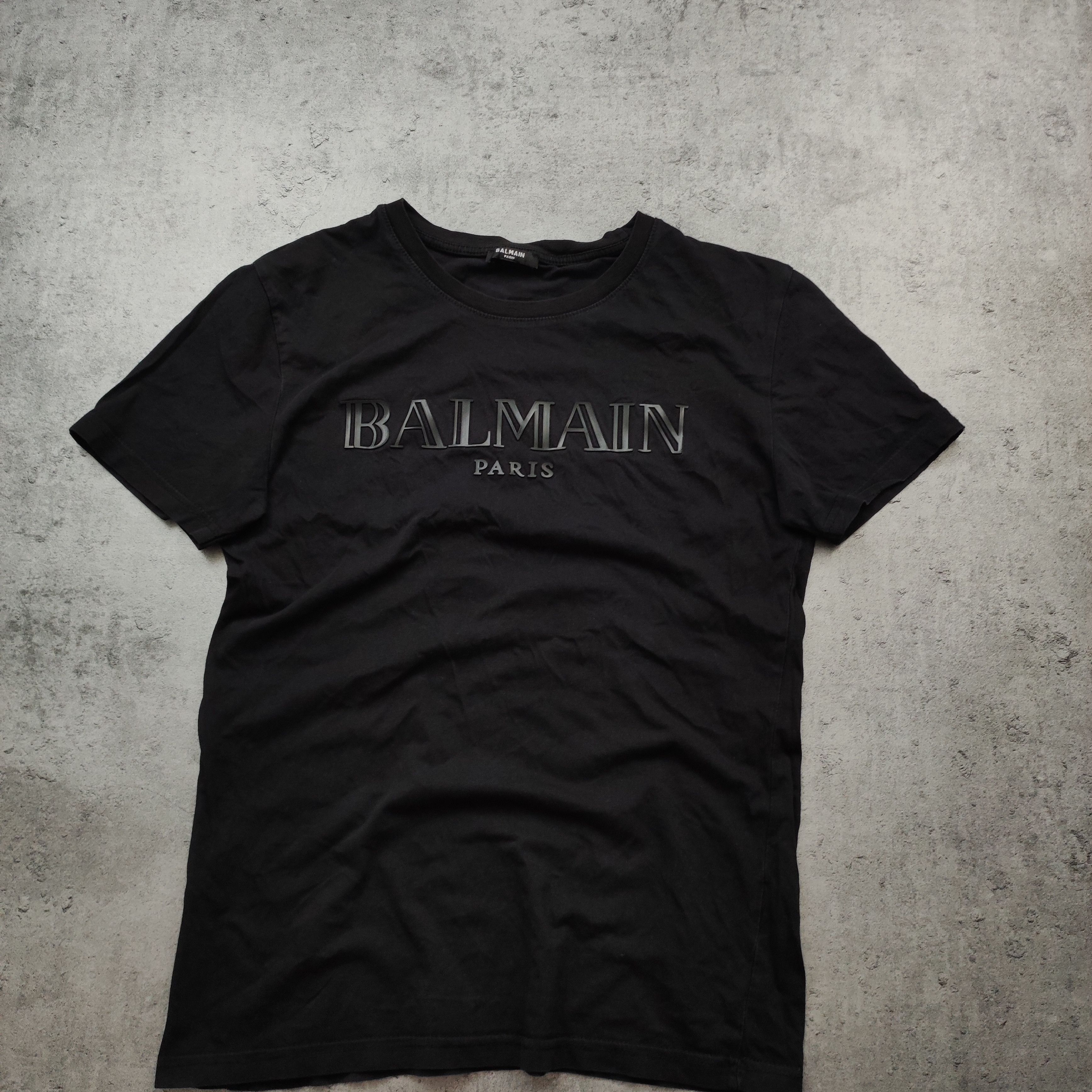 Balmain Balmain Paris Classic Big Logo Black Tshirt Size US S / EU 44-46 / 1 - 2 Thumbnail