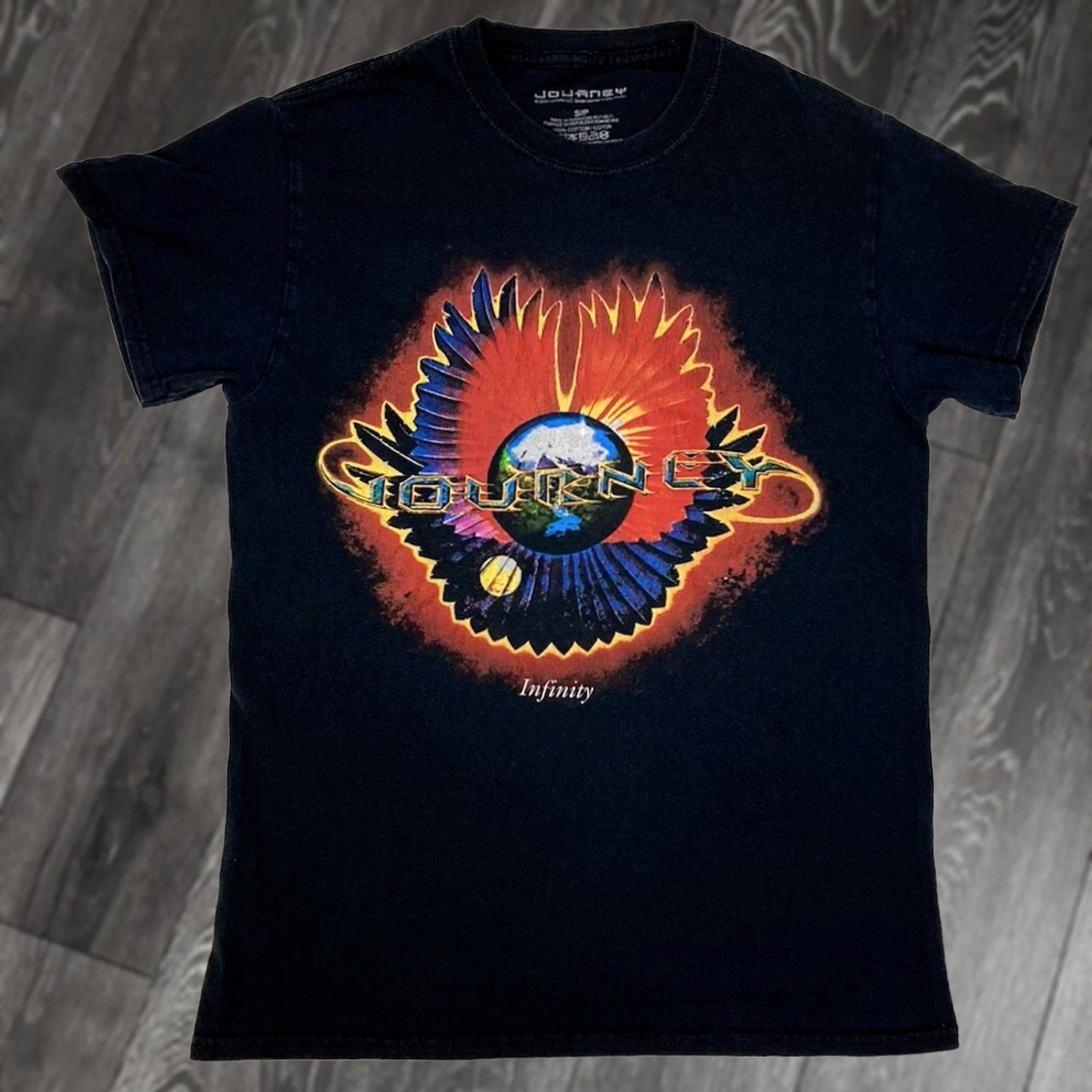 Vintage VINTAGE Journey Infinity Graphic T-shirt Women Small Black Short Sleeve Music Size S / US 4 / IT 40 - 1 Thumbnail