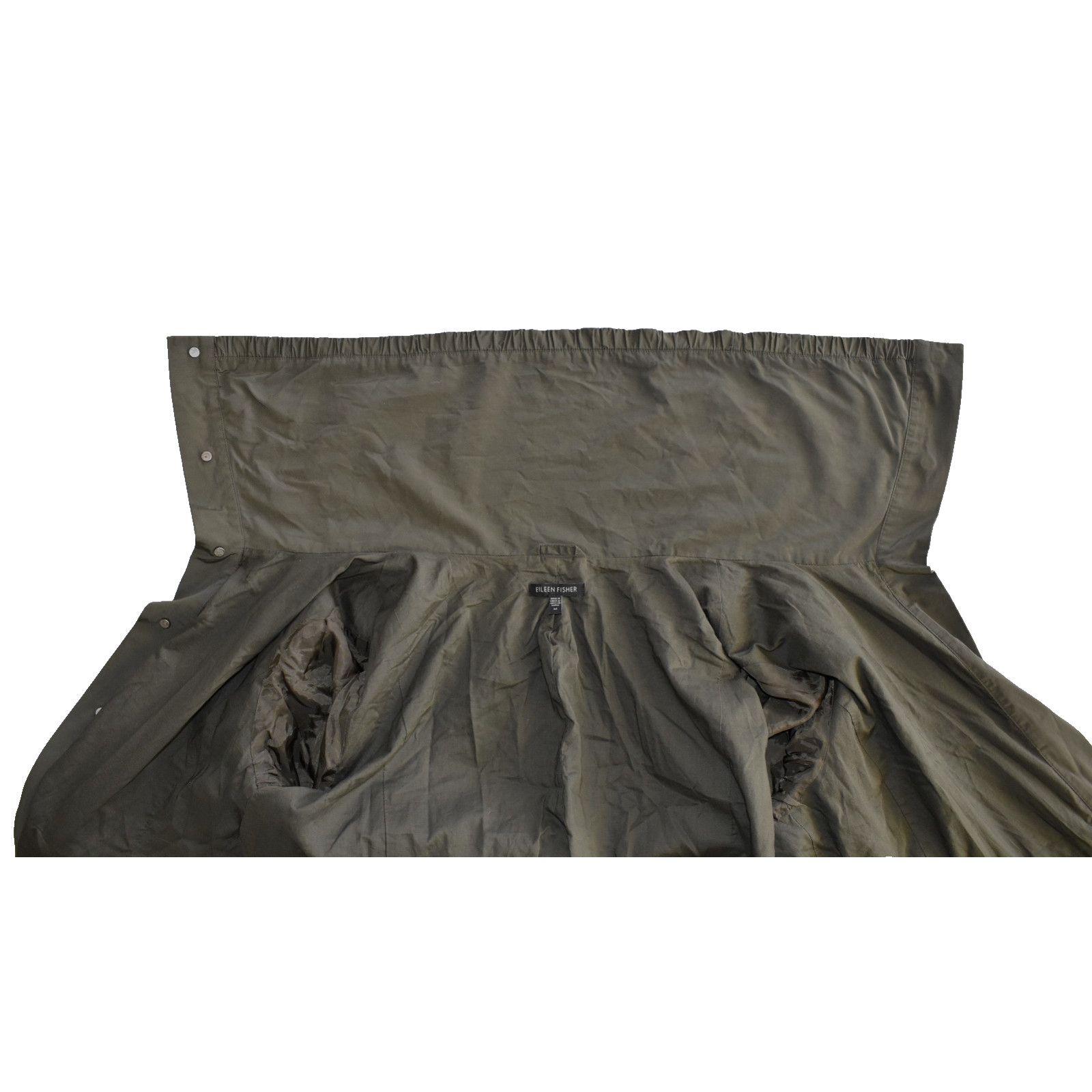 Eileen Fisher EILEEN FISHER Green Nylon Tulip-Like Jacket Coat Size M $289 Size M / US 6-8 / IT 42-44 - 4 Thumbnail