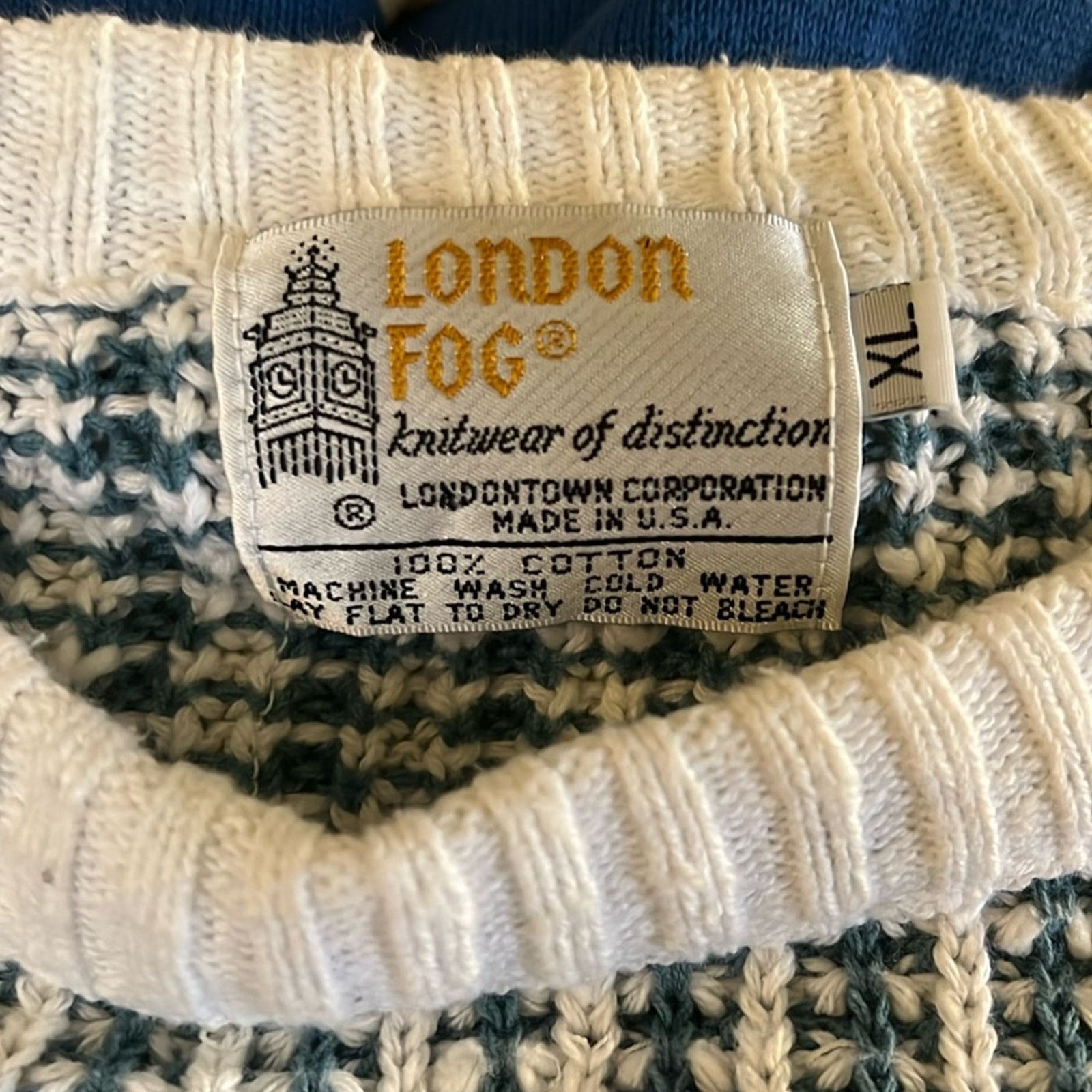 London Fog VNTG LONDON FOG large knit crewneck grandpa sweater XLcozy Size US XL / EU 56 / 4 - 2 Thumbnail