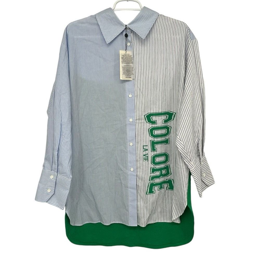 NOCTURNE NOCTURNE PRINTED DETAILED GARNISH SHIRT STRIPED OVERSIZED Size S / US 4 / IT 40 - 16 Thumbnail