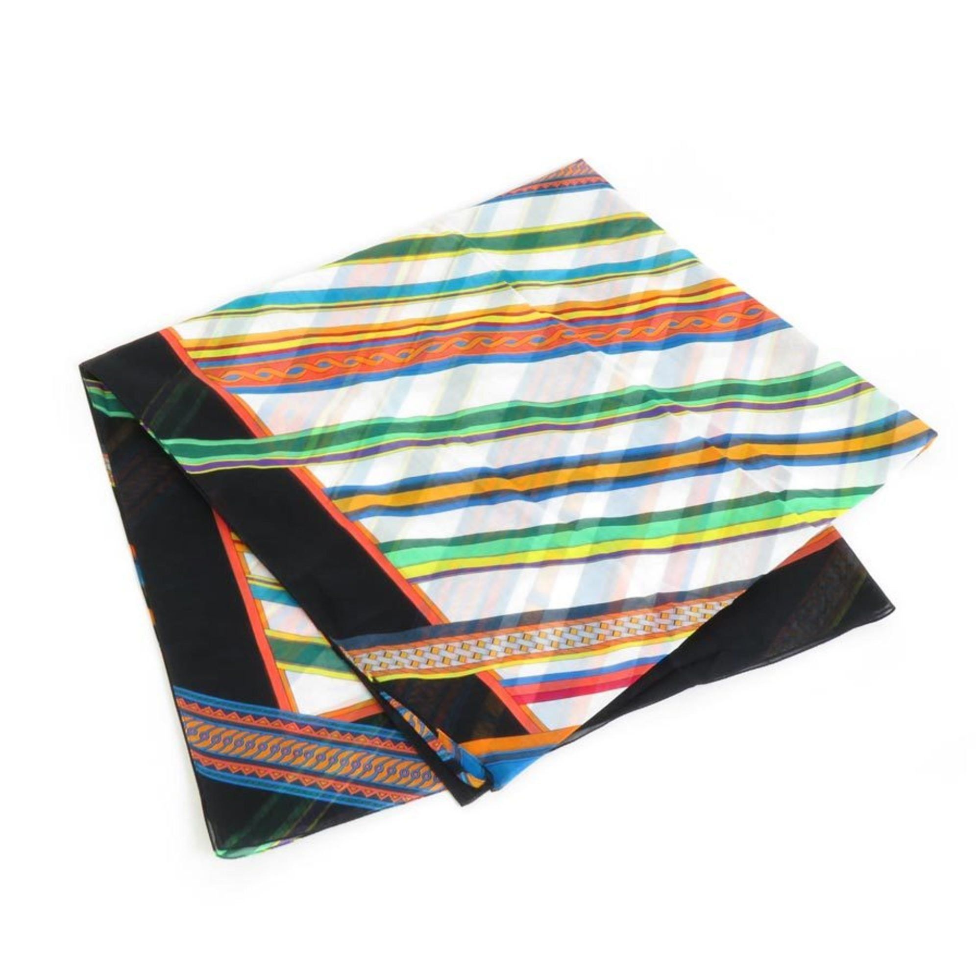 image of Hermes Shawl Scarf Muffler Cotton Multicolor Women's