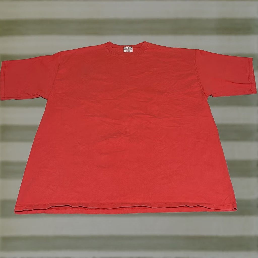 Vintage VINTAGE Pluma T Shirt Men’s XL Heavy Weight Cotton Boxy Coral Red 1990s 90s Classic Mens Short Sleeve Crew Neck Made In USA Size US XL / EU 56 / 4 - 1 Thumbnail