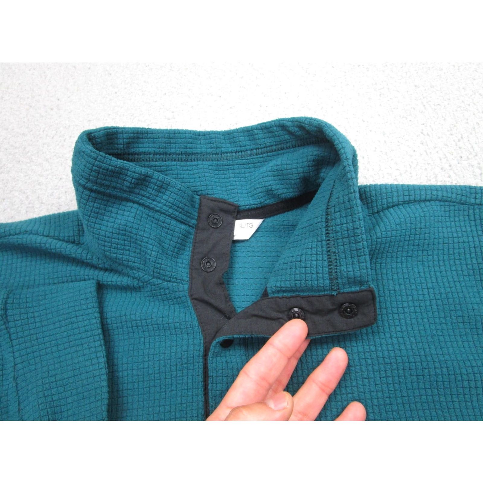 Outdoor Research Outdoor Research Pullover Mens XL Blue Black Waffle Fleece Hiking Snap Neck Size US XL / EU 56 / 4 - 4 Thumbnail