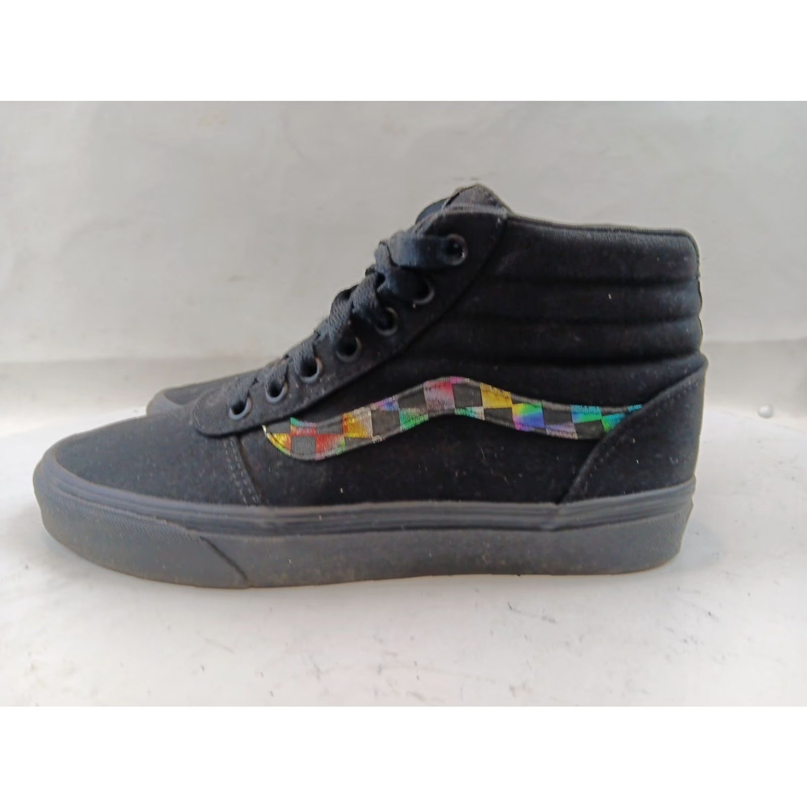 Vans VANS Ward Iridescent Check Shoes Women's Size 8 Black Multicolor Hi Top Skate Shoe Size M / US 6-8 / IT 42-44 - 7 Thumbnail