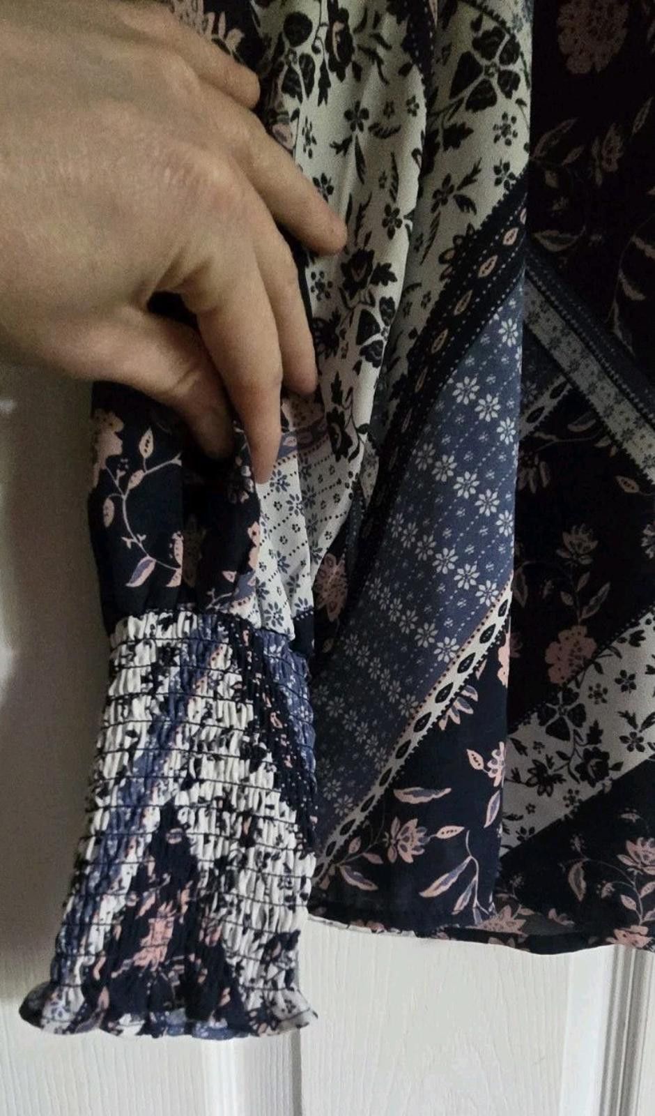 Other Copper & Ella Womens Large L Blouse Top Shirt Blue Floral Ne Size L / US 10 / IT 46 - 5 Thumbnail
