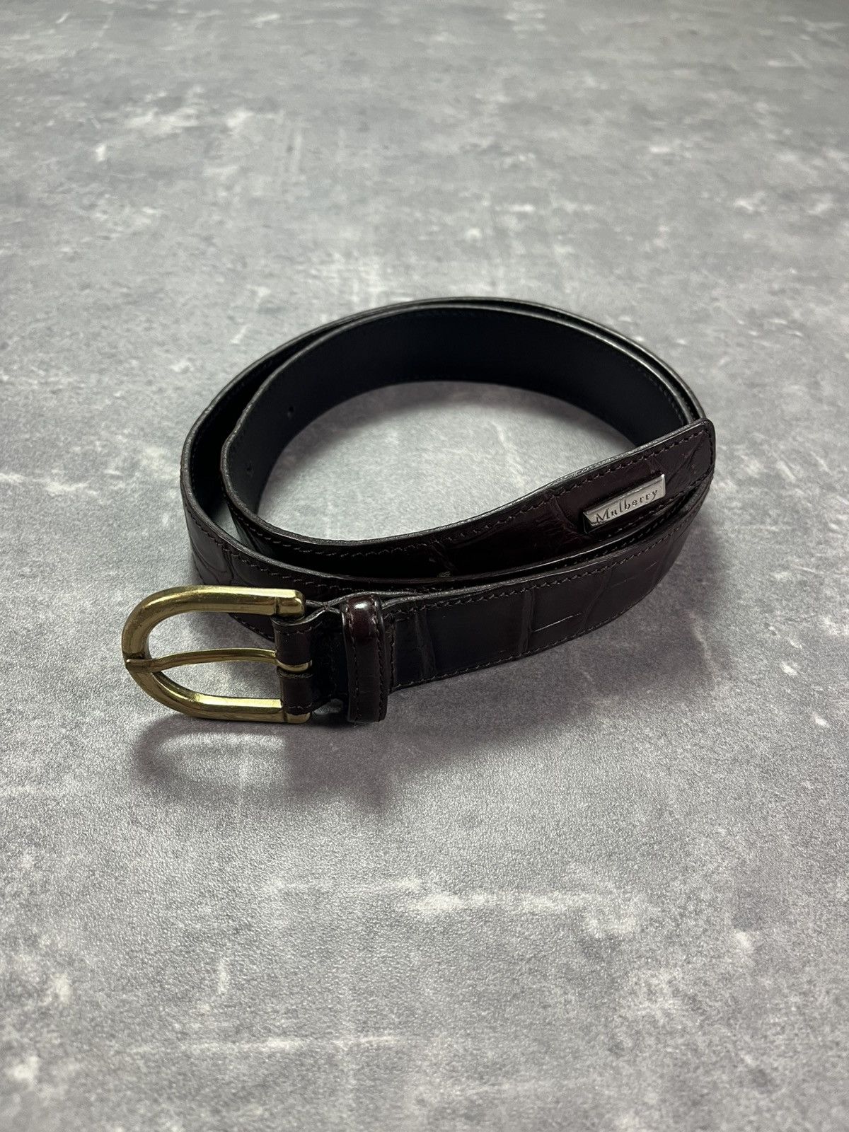 Mulberry MULBERRY Brown Leather Belt 90 / 36 Size 36 - 2 Thumbnail