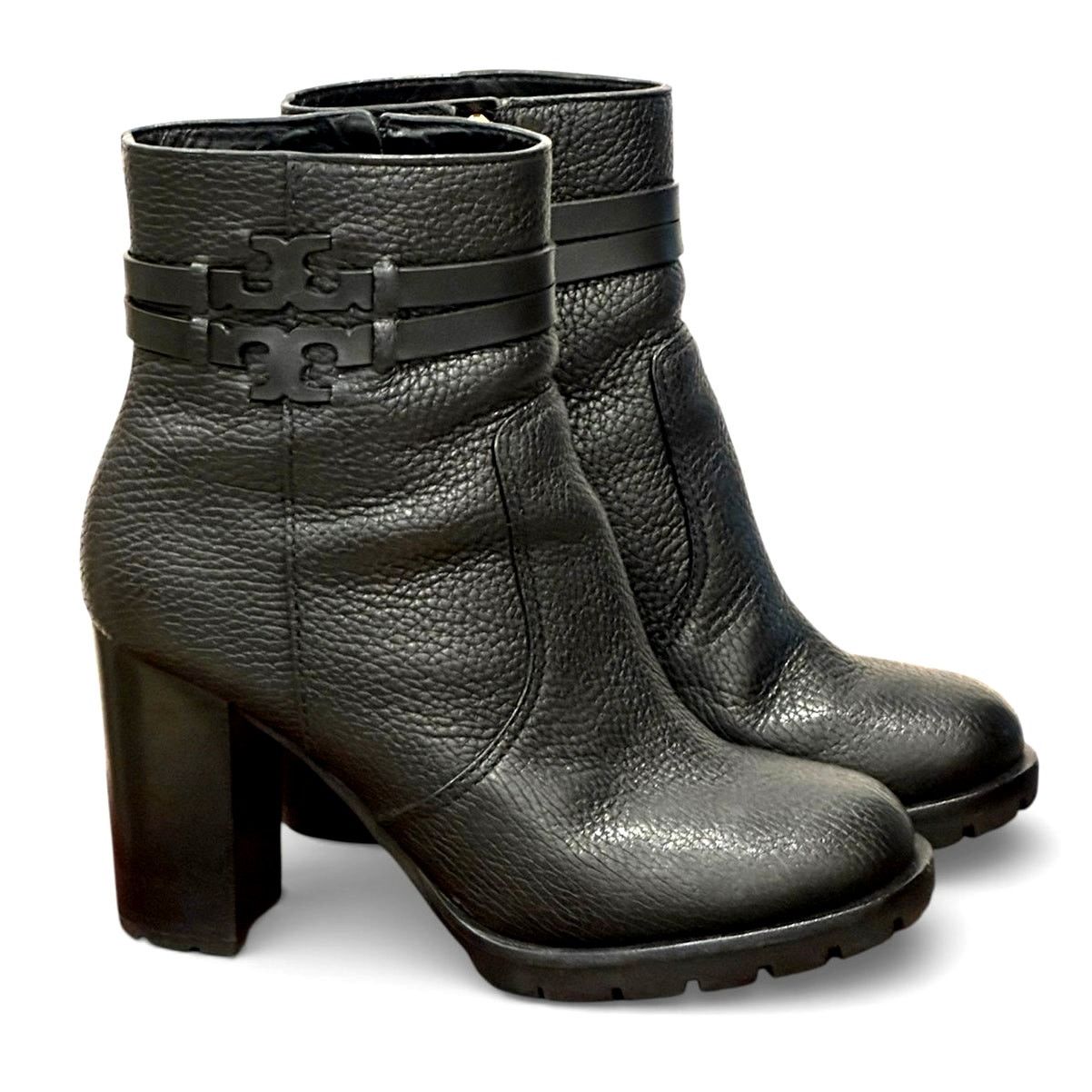 Tory Burch Tory burch Leigh Pebbled Leather 3" heeled ankle boot size 6 Size US 6 / IT 36 - 11 Thumbnail