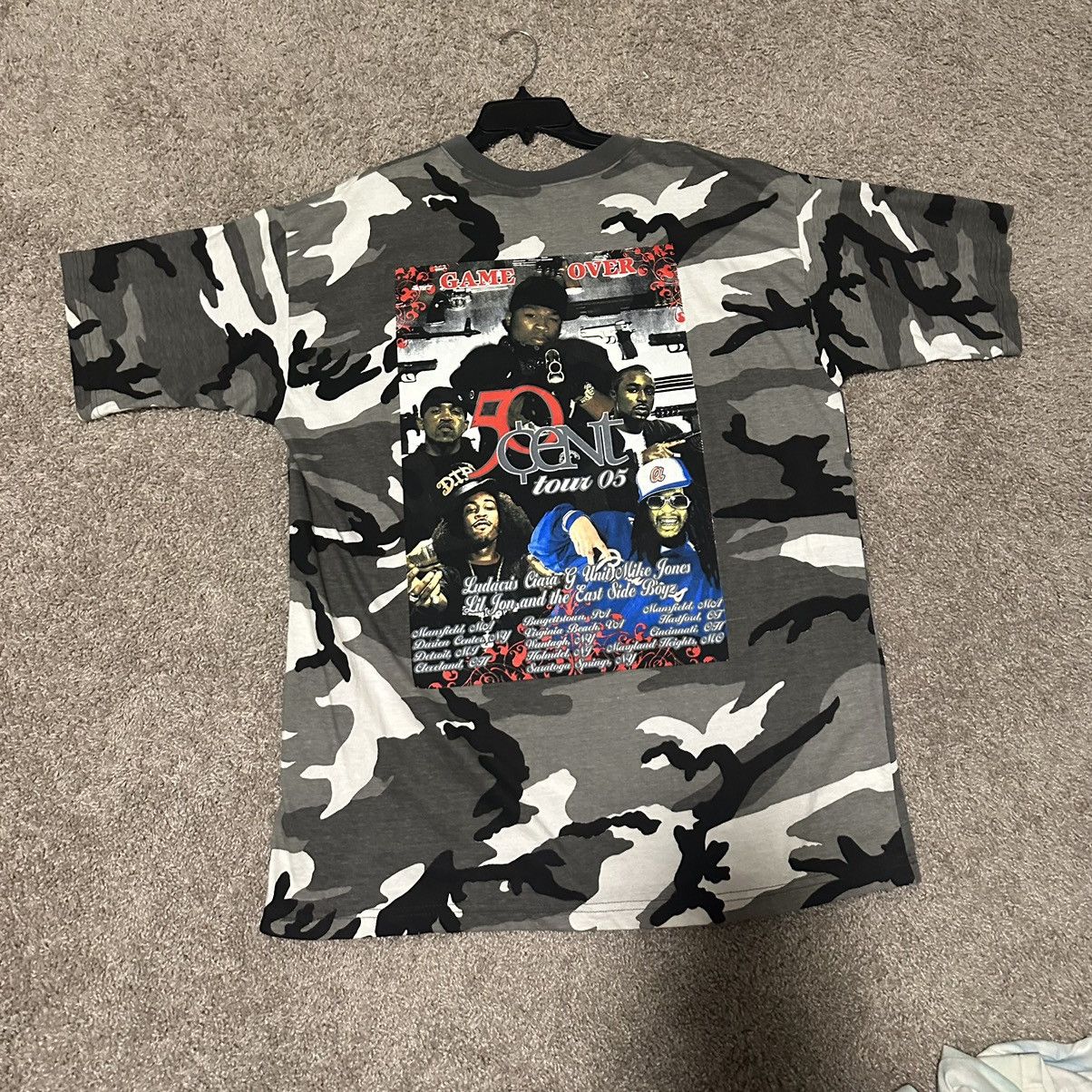 Vintage Vintage 50 cent game over Tour t shirt camo men’s Xl 2005 Size US XL / EU 56 / 4 - 4 Thumbnail