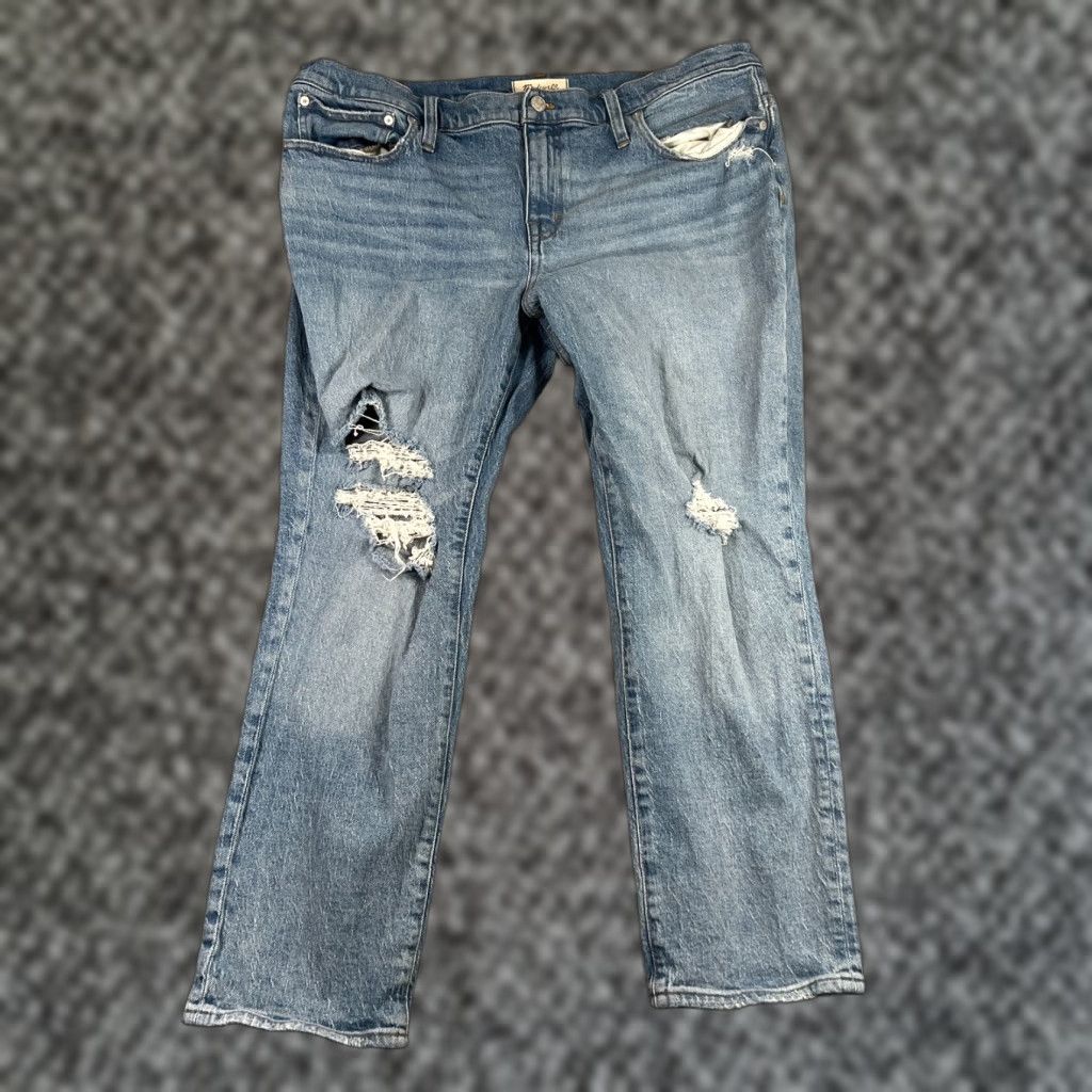 Madewell MADewell Jeans Womens 33P Petite High-Rise Boyfriend Slim Blue Denim Size 24" / US 00 / IT 34 - 1 Thumbnail
