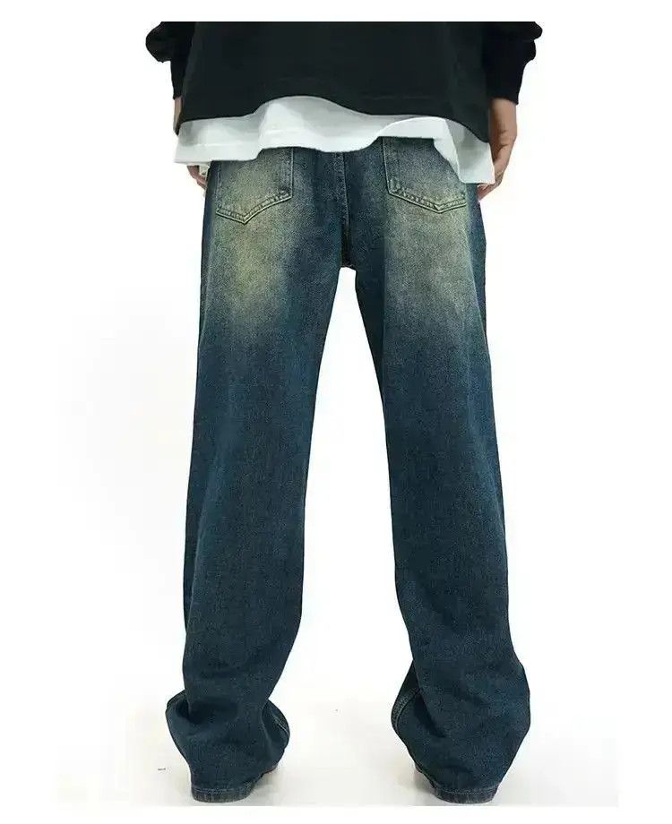 Japanese Brand Retro loose fitting straight leg jeans Size US 32 / EU 48 - 3 Thumbnail