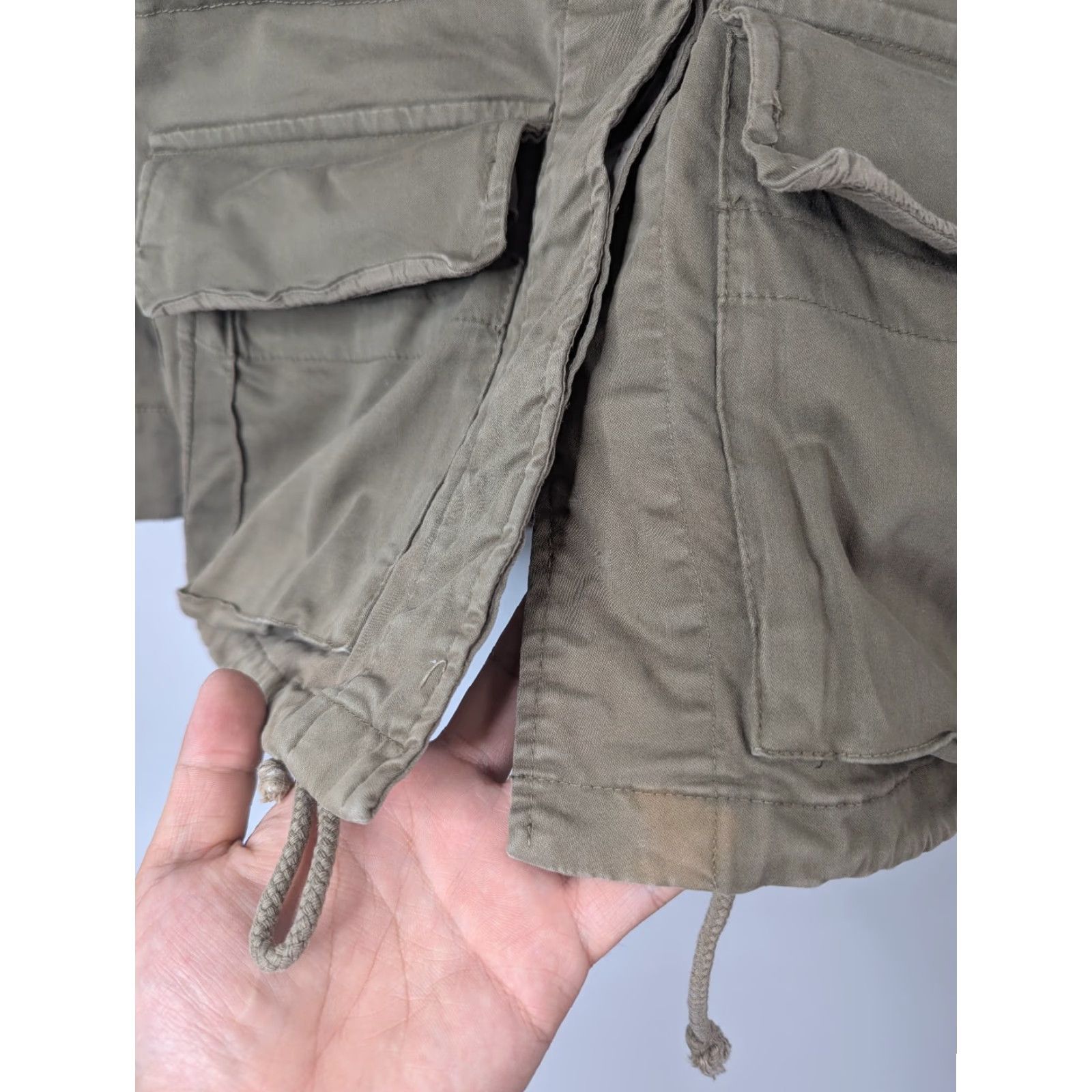Zara VINTAGE Zara Basic Women Army Green Olive Military Utility Khaki Jacket Size Small Size S / US 4 / IT 40 - 4 Thumbnail