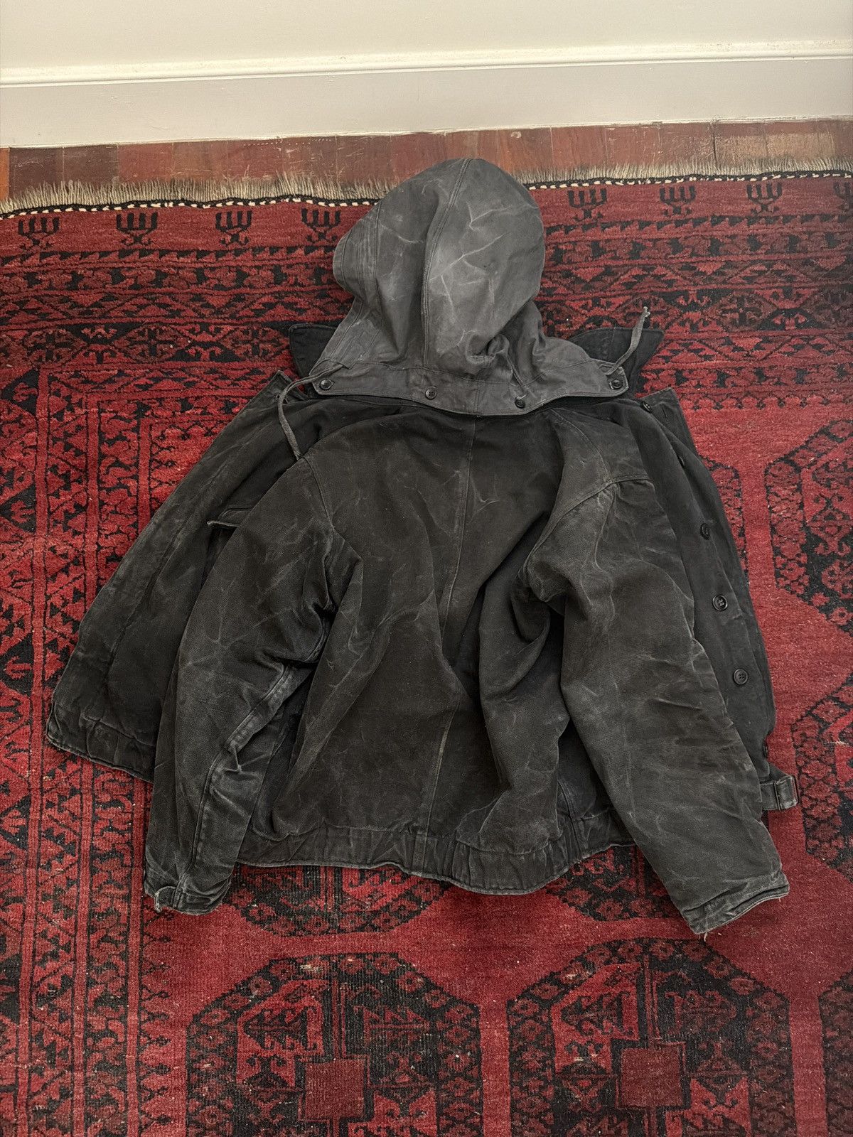 Vintage Soviet era military coat w/ hood Size US L / EU 52-54 / 3 - 4 Thumbnail