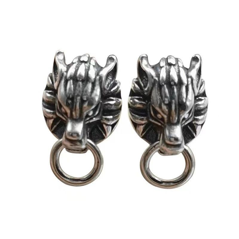Jewelry Dark Earrings One Pairs Chrome Jewelry Size ONE SIZE - 5 Thumbnail