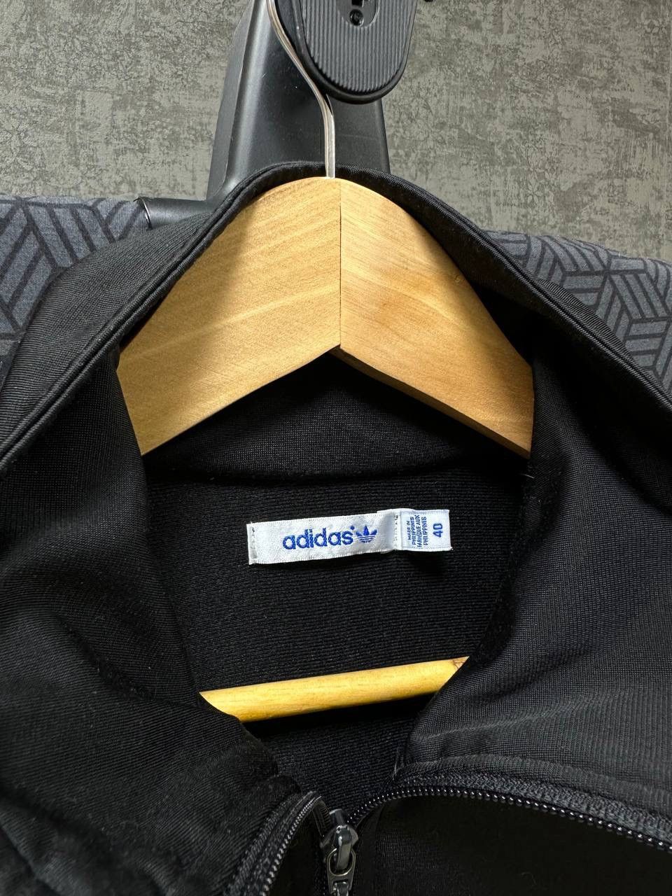 Adidas × Vintage Vintage Adidas Black Big Logo Full Zip Hoodie Size US M / EU 48-50 / 2 - 12 Thumbnail