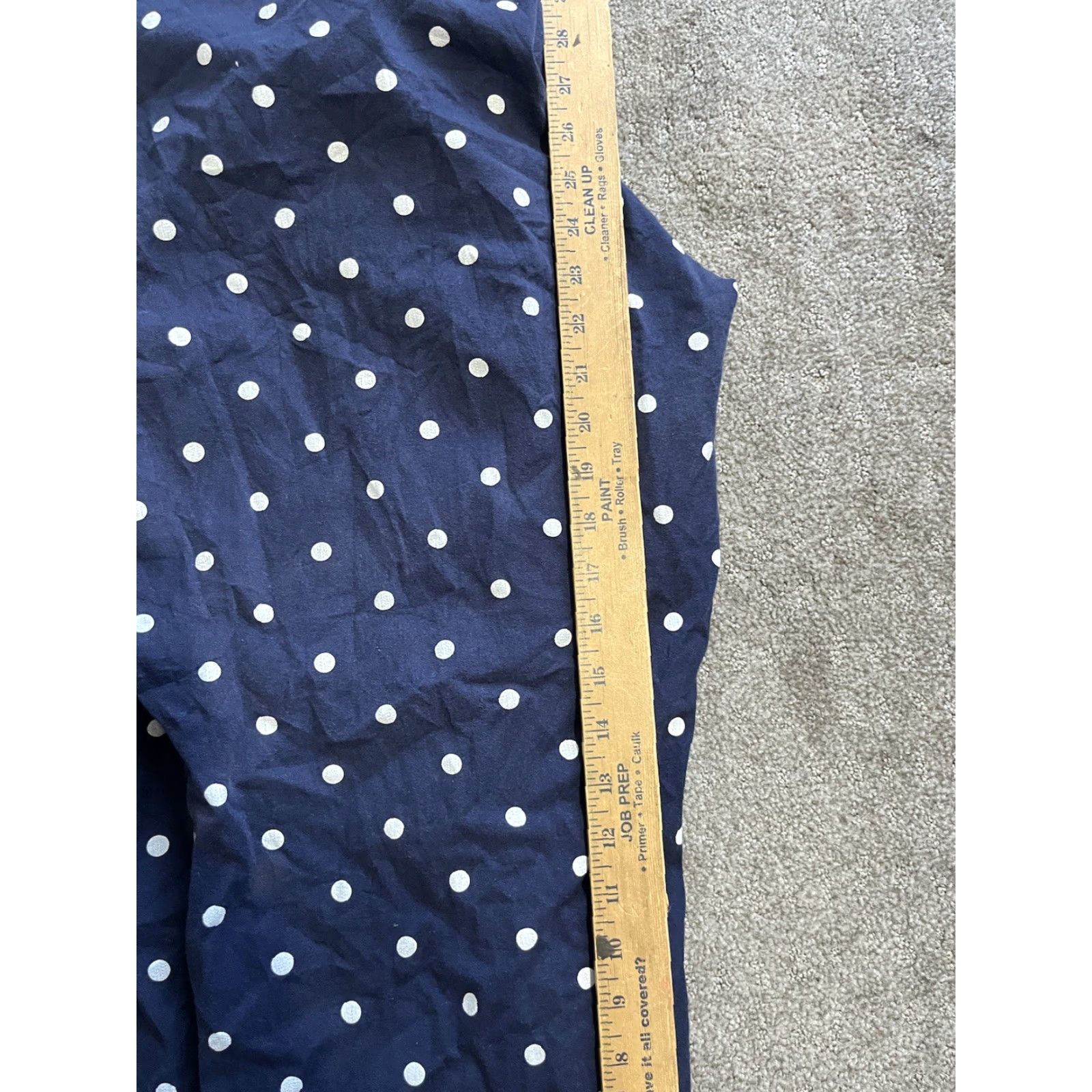 Old Navy Old Navy Pixie Pants Womens 26 Plus Blue White Polka Dot Mid Rise Flat Front Size 26" / US 2 / IT 38 - 7 Thumbnail