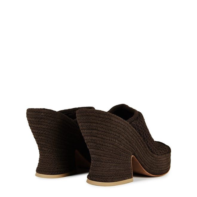 Bottega Veneta Bottega Veneta Bv Wedge Mules in Brown Size US 5.5 / IT 35.5 - 4 Thumbnail