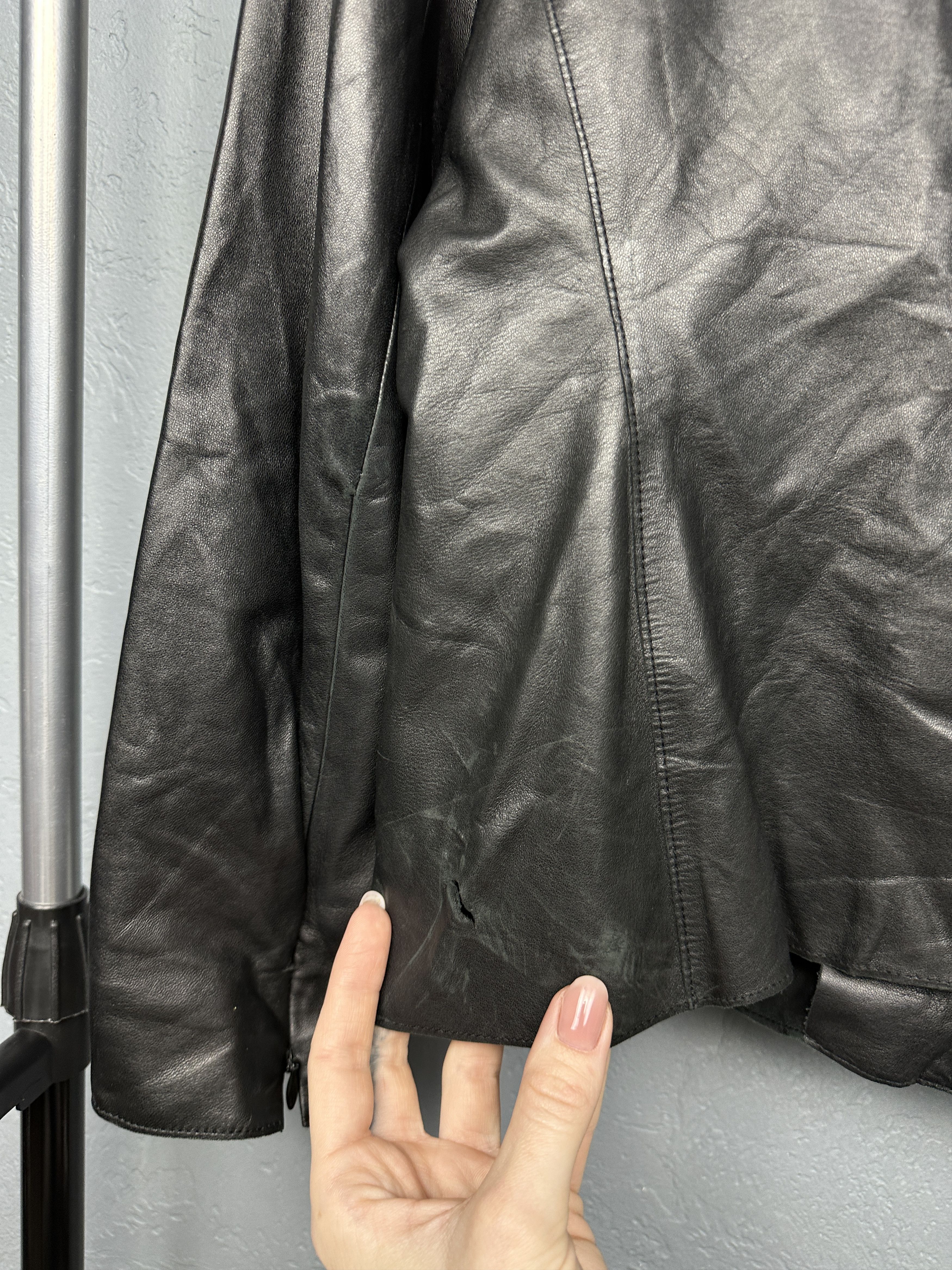 Elie Tahari Tahari Womens Leather Jacket Size M / US 6-8 / IT 42-44 - 13 Thumbnail