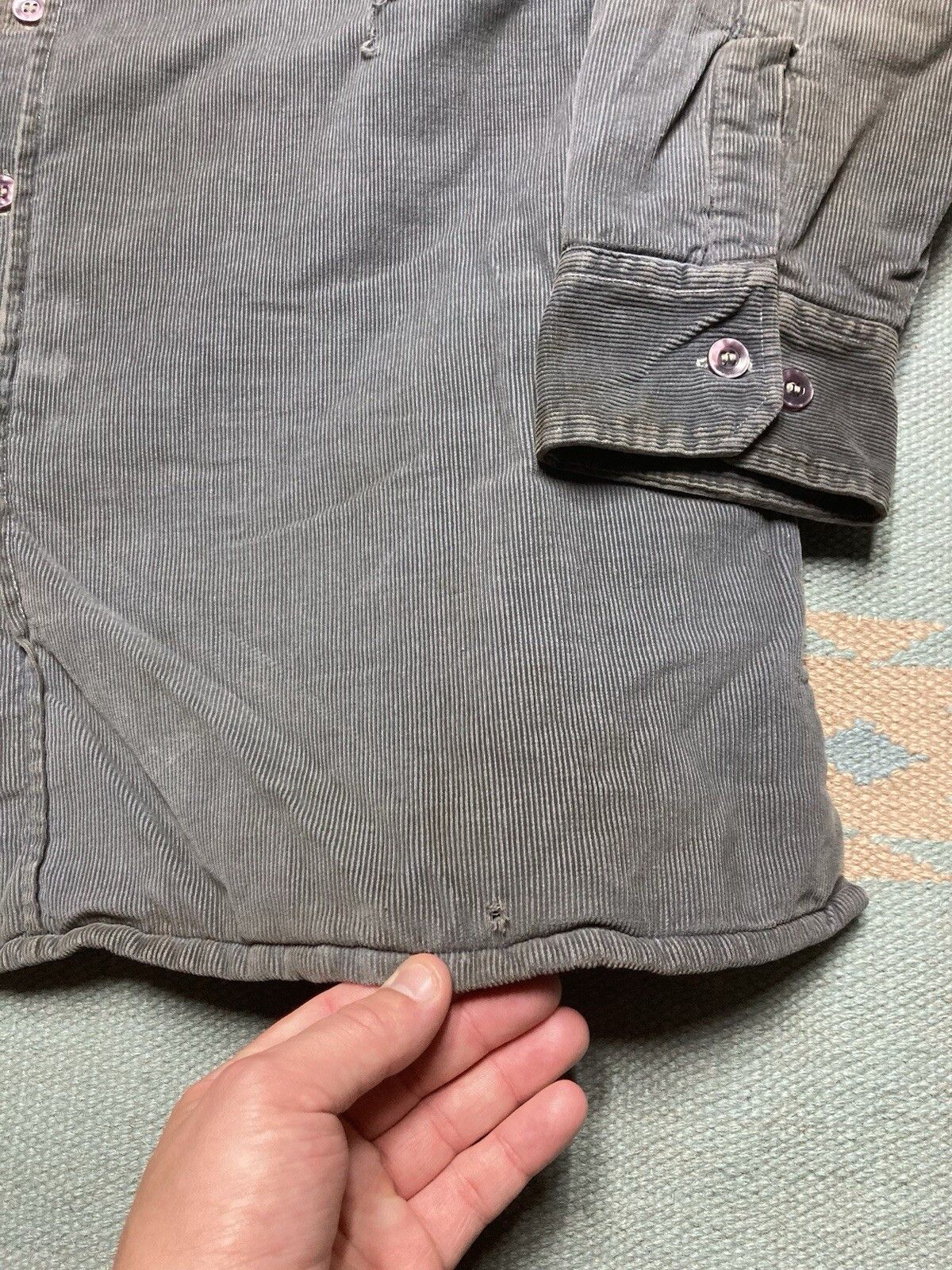 Vintage VTG 70s corduroy shirt jacket insulated Kmart distr cotton L Size US L / EU 52-54 / 3 - 5 Thumbnail
