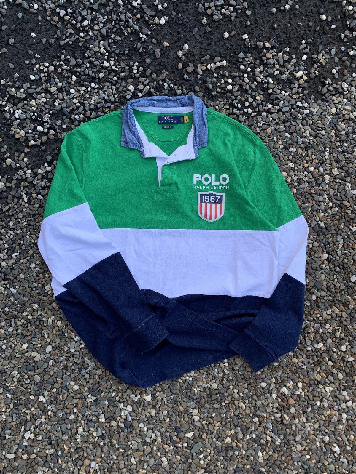 Polo Ralph Lauren Polo Ralph Lauren K-Swiss Colorblock Longsleeve Rugby Shirt Size US L / EU 52-54 / 3 - 6 Thumbnail