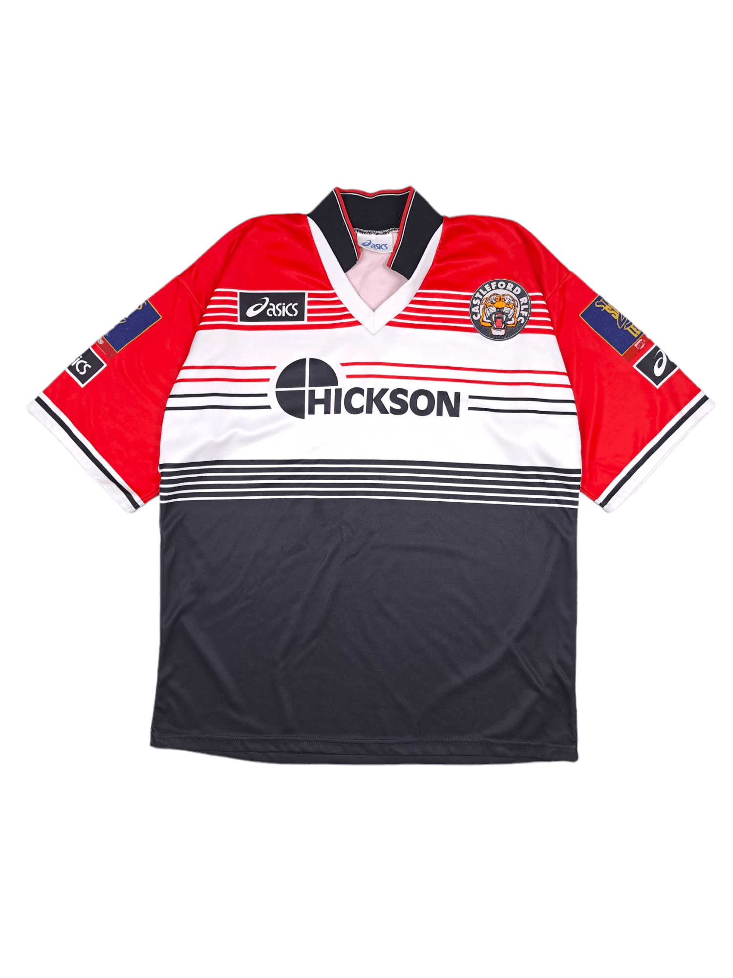 image of Asics Castleford Tigers 1995 Size XL Rugby Jersey in Red, Men's