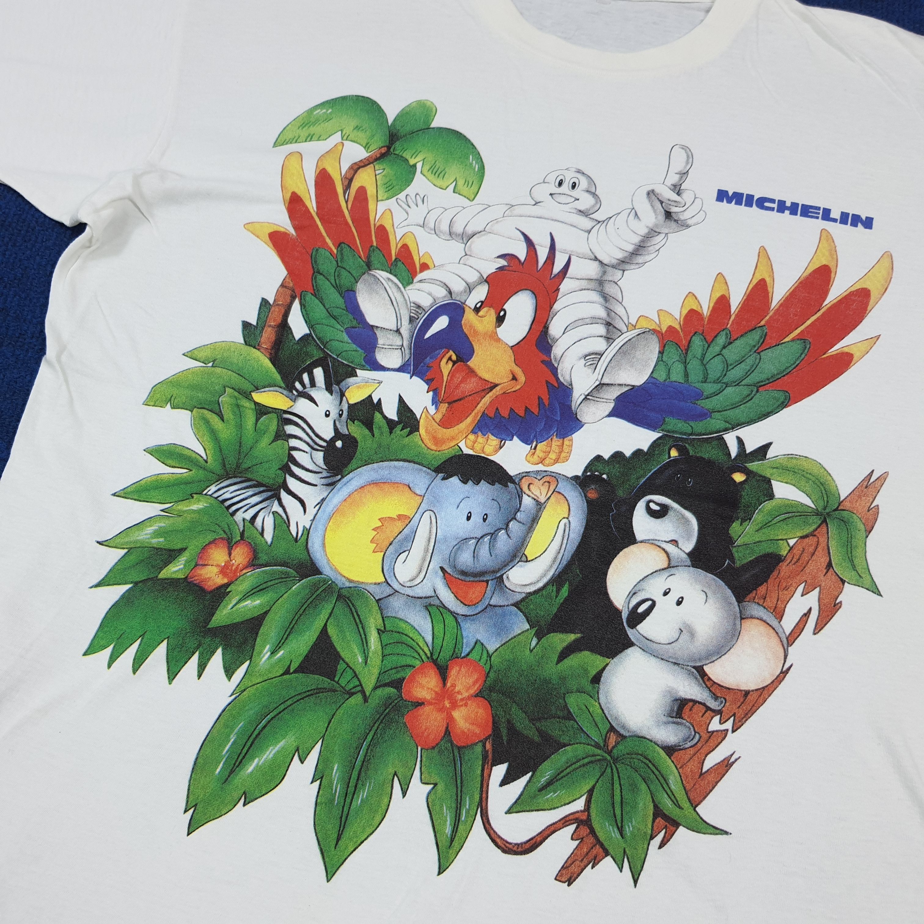 Vintage Vtg Rare 90s Michelin Tire Man Safari Graphic Tshirt C285N61 Size US L / EU 52-54 / 3 - 2 Thumbnail