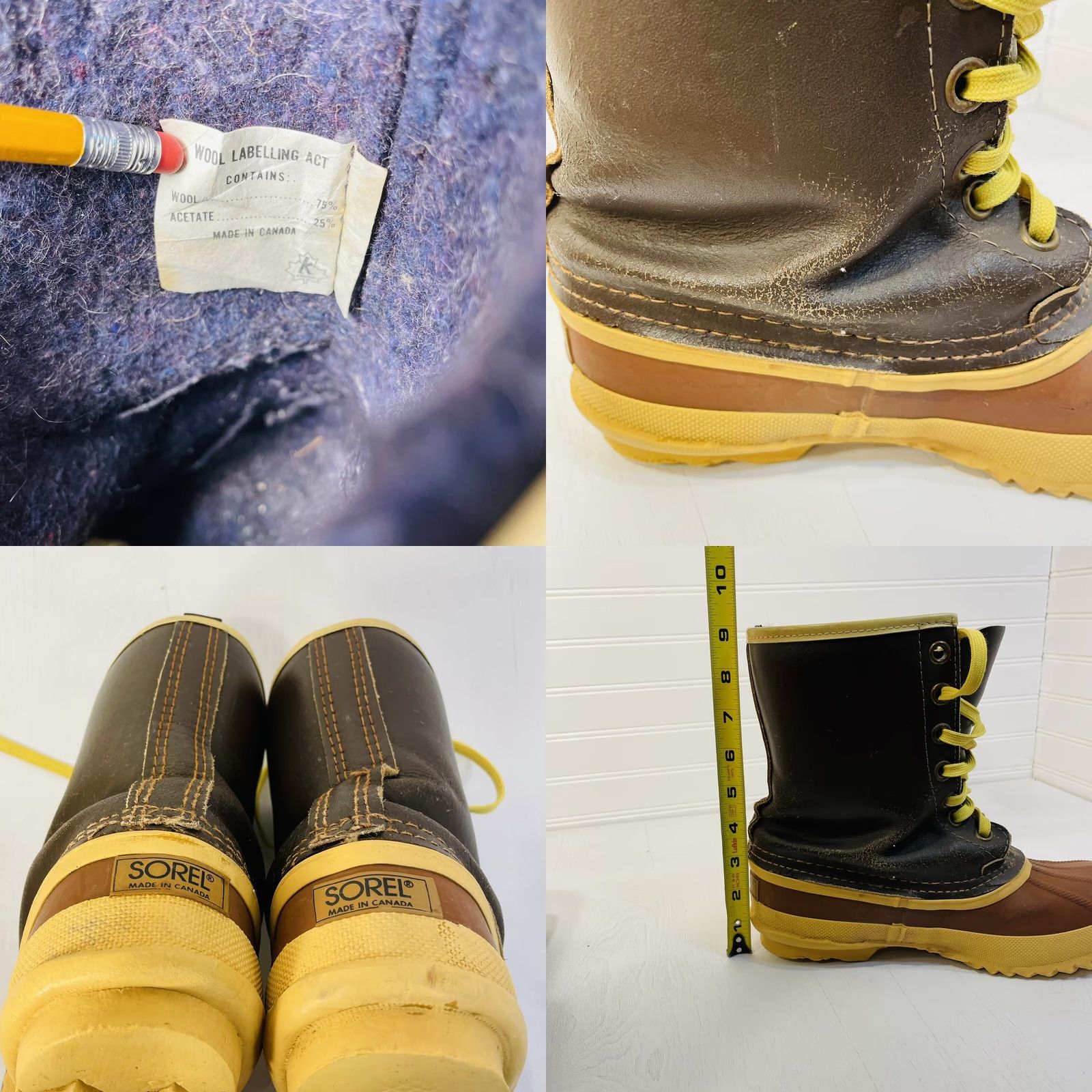 SOREL Sorel Artic Pac Brown Leather/Rubber Wool Lined Winter Snow Boots Men’s 6.5 Size US 7 / EU 40 - 8 Thumbnail