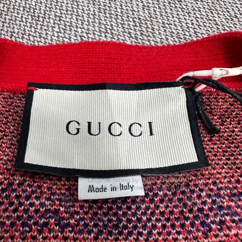Gucci Gucci Red piglet print V-neck woollen long-sleeved cardiga Size S / US 4 / IT 40 - 3 Thumbnail