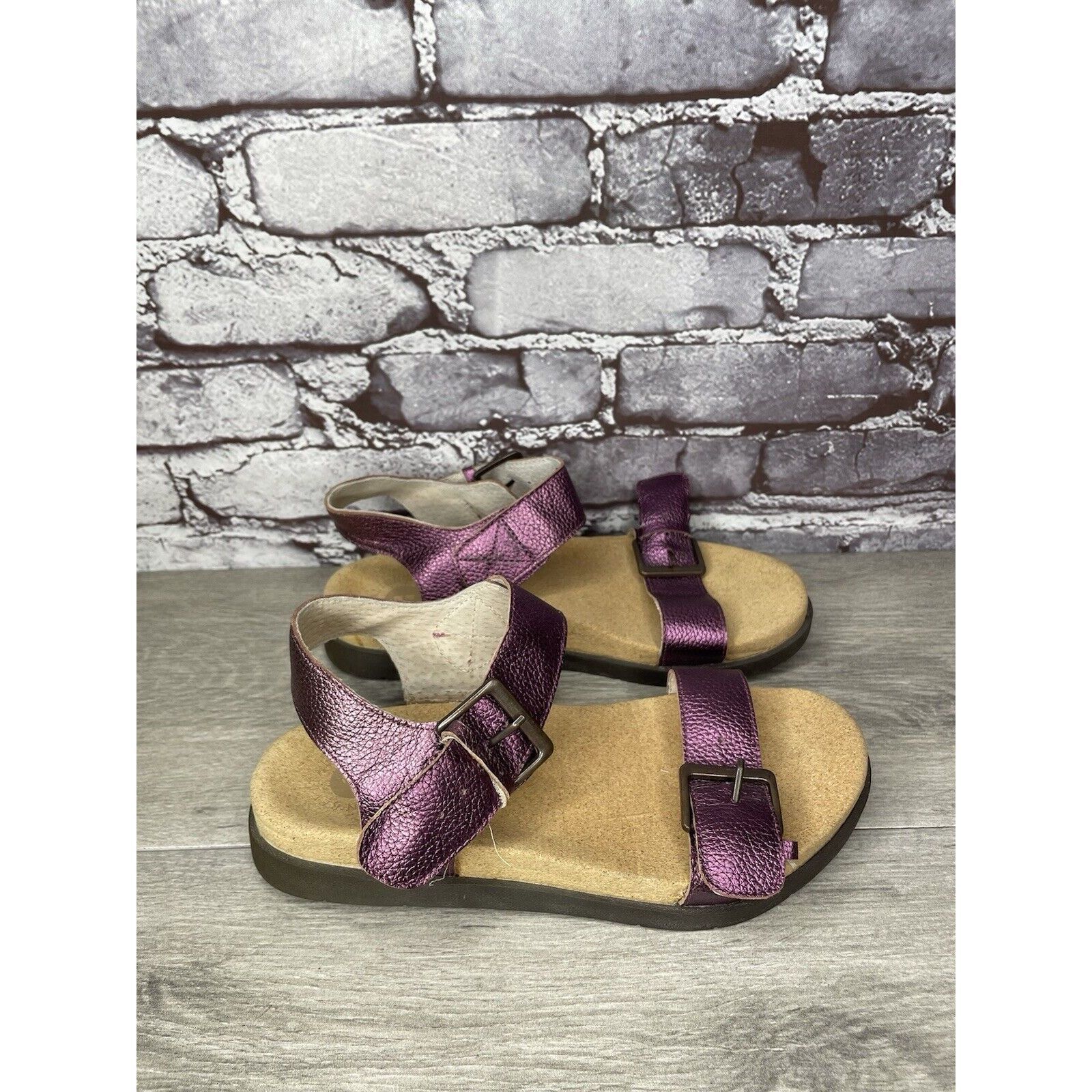 Other Revitalign Metallic Purple Adjustable Buckle Slip On Sandal Size US 7 / IT 37 - 3 Thumbnail