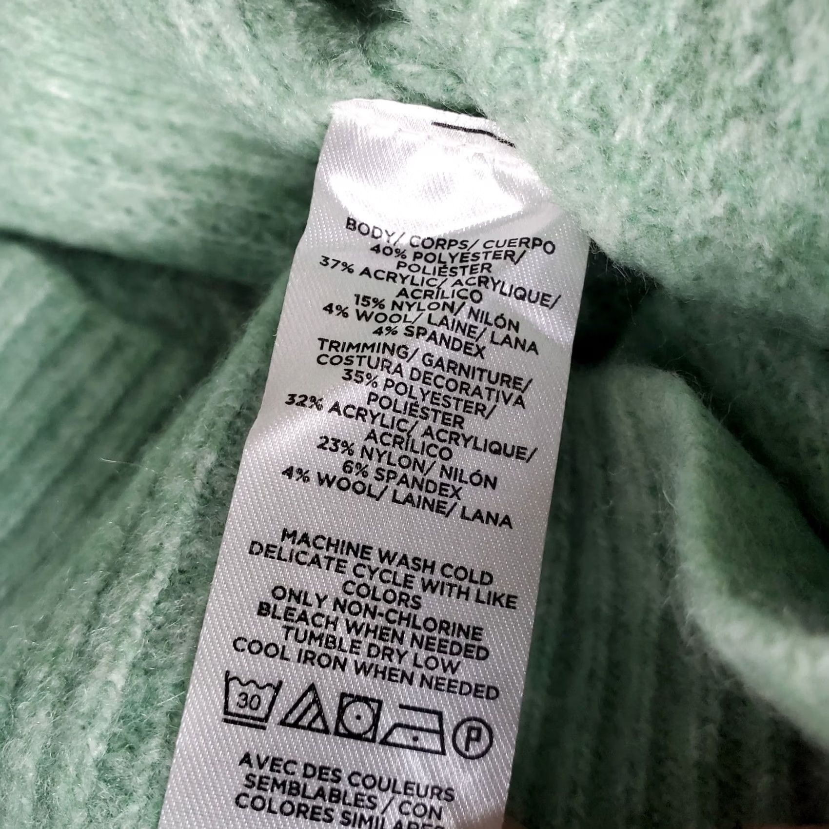 Loft LOFT Womens Small Green Long Sleeve Stretch Turtleneck High Low Slit Sweater Size S / US 4 / IT 40 - 6 Thumbnail