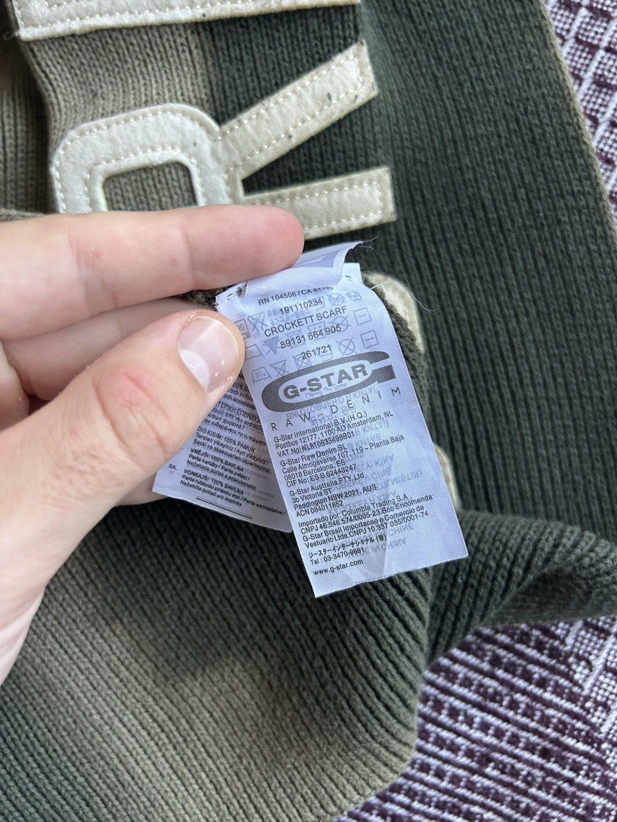G-Star Vintage G-star Raw Crockett Scarf Faded Big Logo OS Unisex Size ONE SIZE - 7 Thumbnail