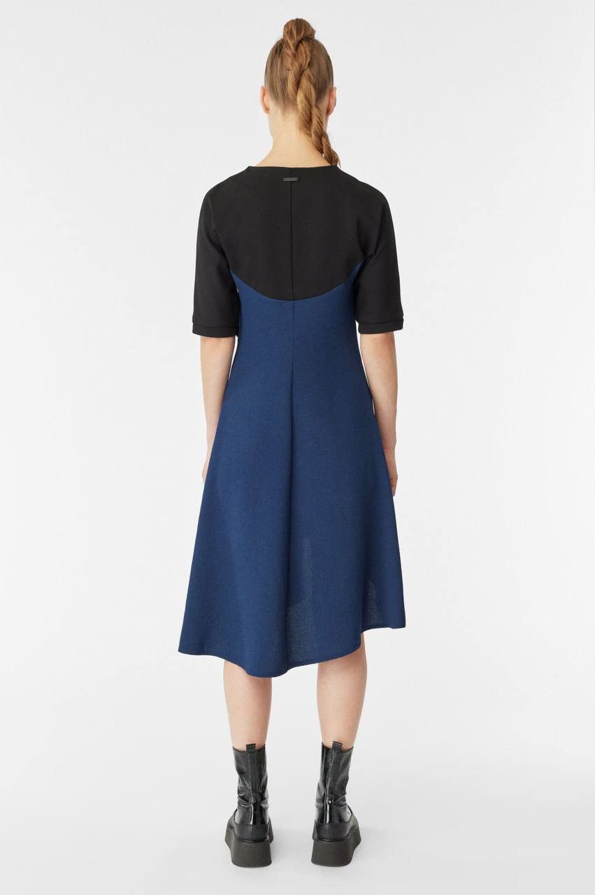 Cop Copine COP COPINE NAVY ASYMMETRICAL NEPTUNI ROSE RARE DRESS SZ 34 Size XS / US 0-2 / IT 36-38 - 2 Thumbnail